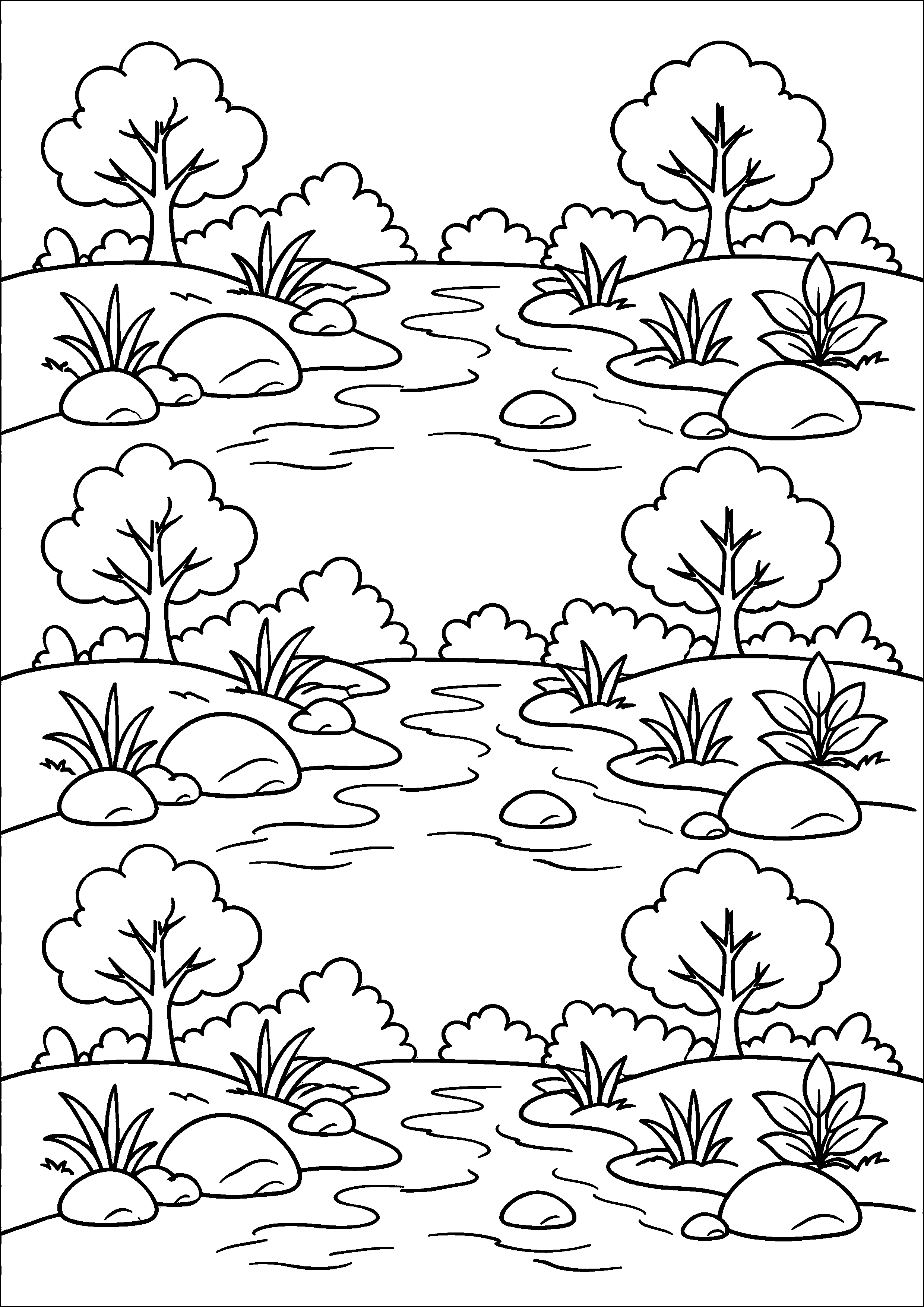 Coloriage Rivière à imprimer – dessin n°9