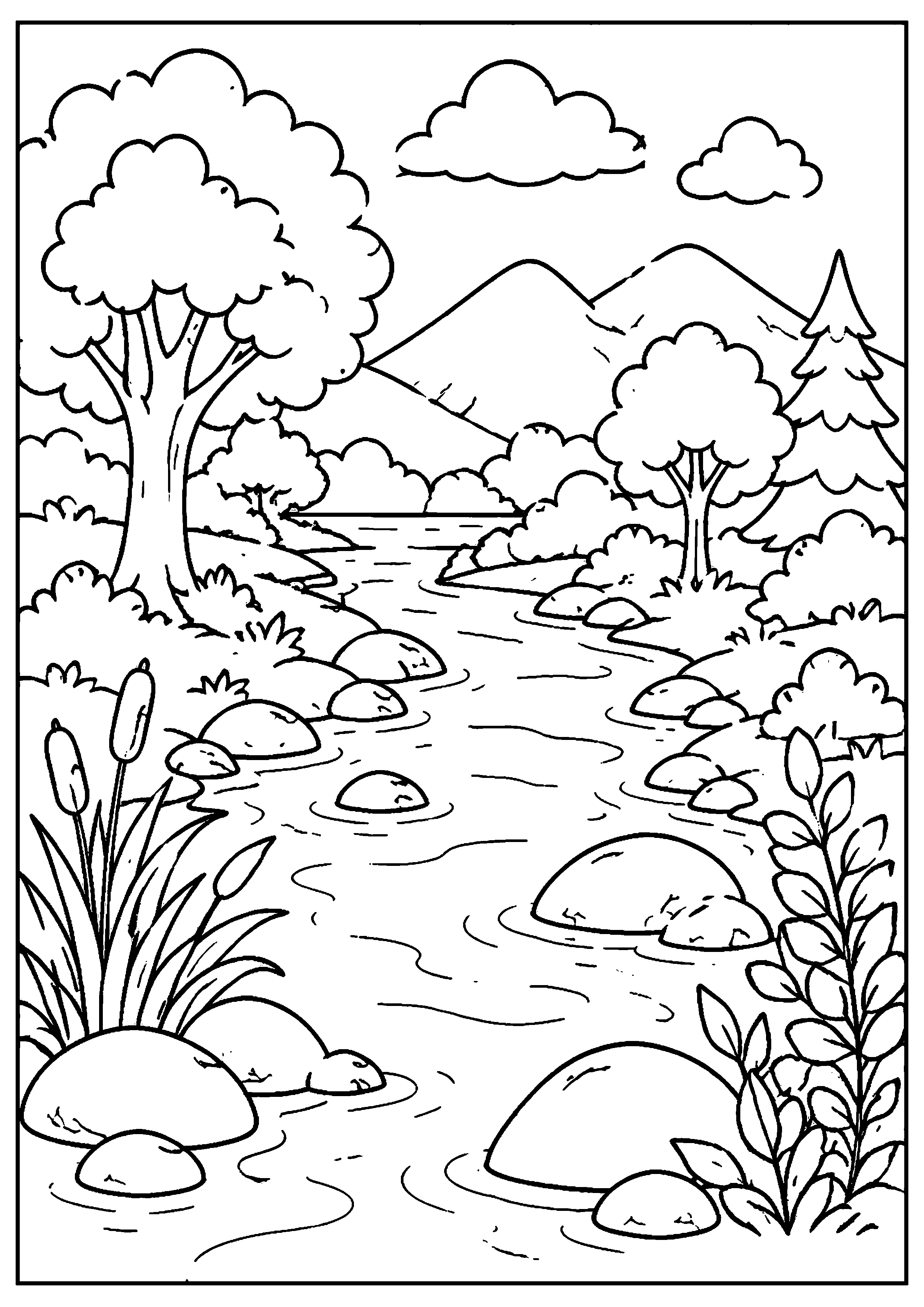 Coloriage Rivière à imprimer – dessin n°10