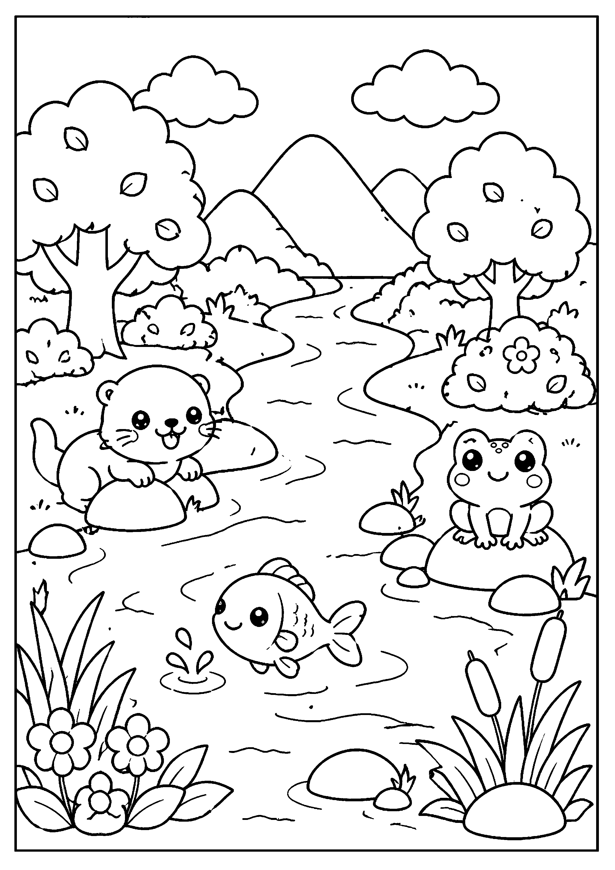 Coloriage Rivière à imprimer – dessin n°11