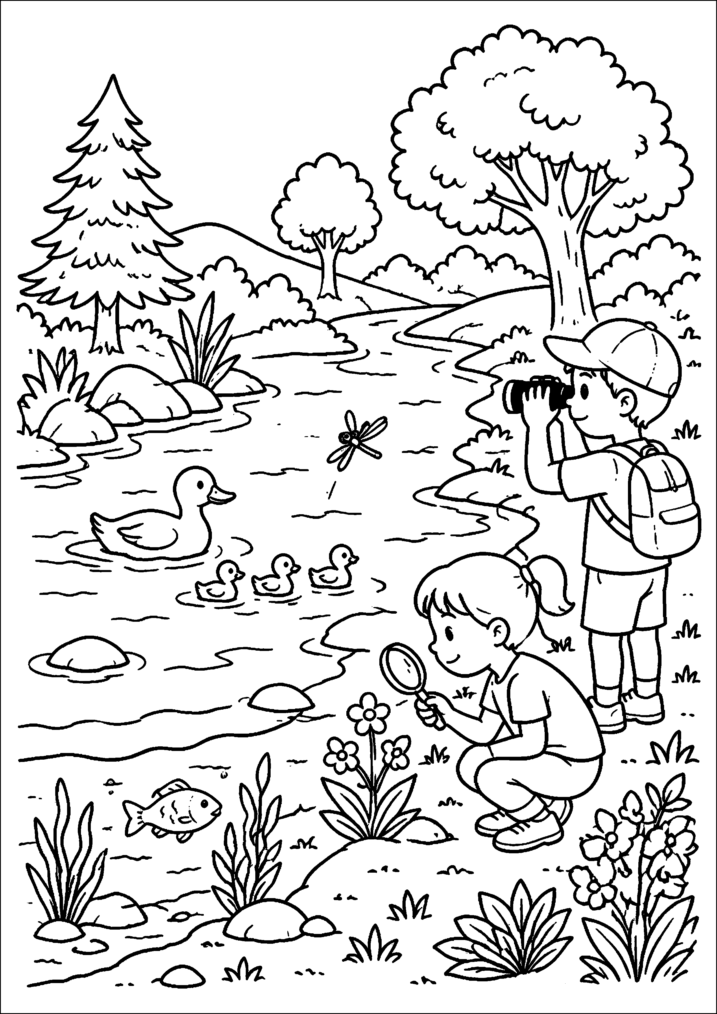 Coloriage Rivière à imprimer – dessin n°12