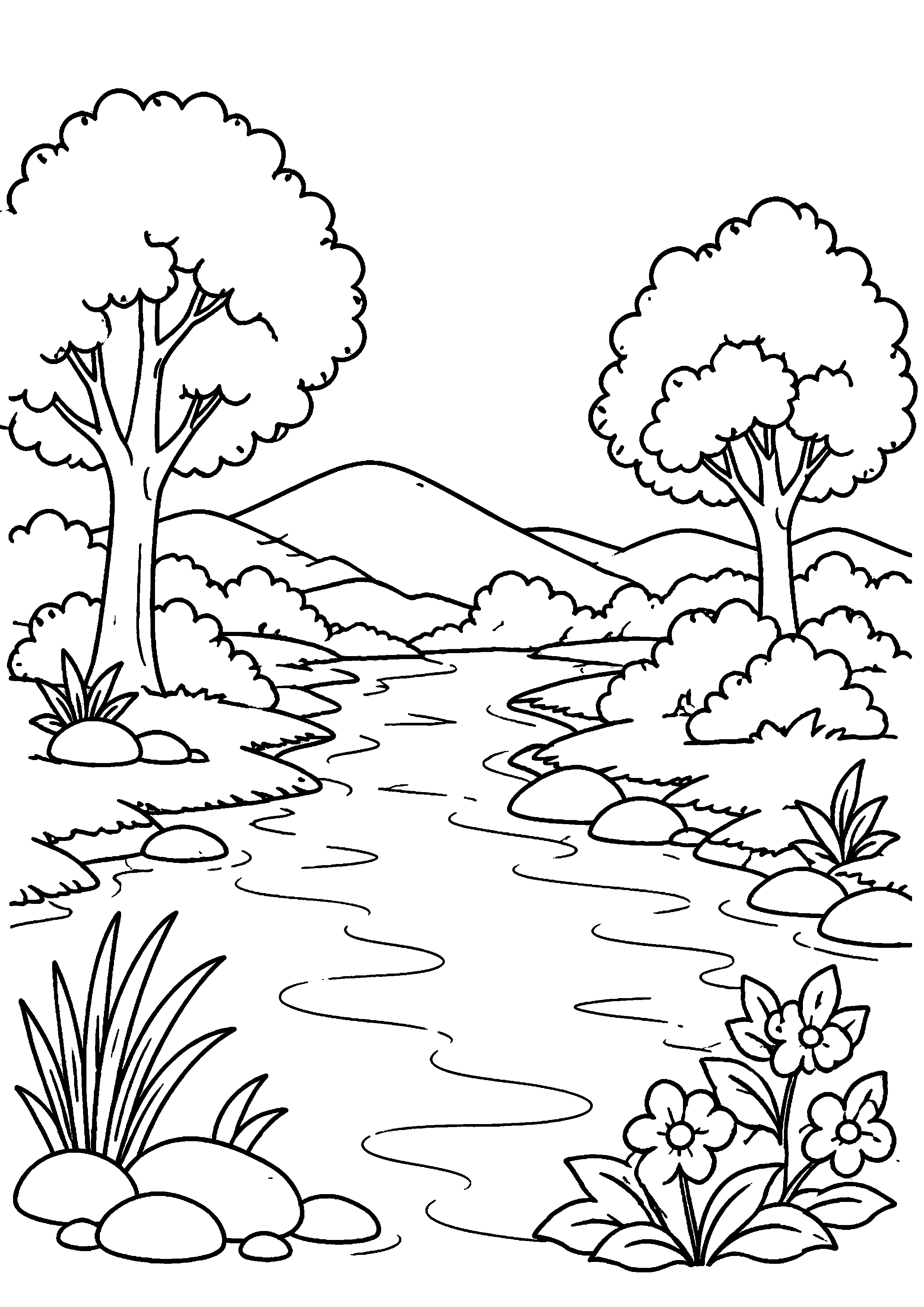 Coloriage Rivière à imprimer – dessin n°13