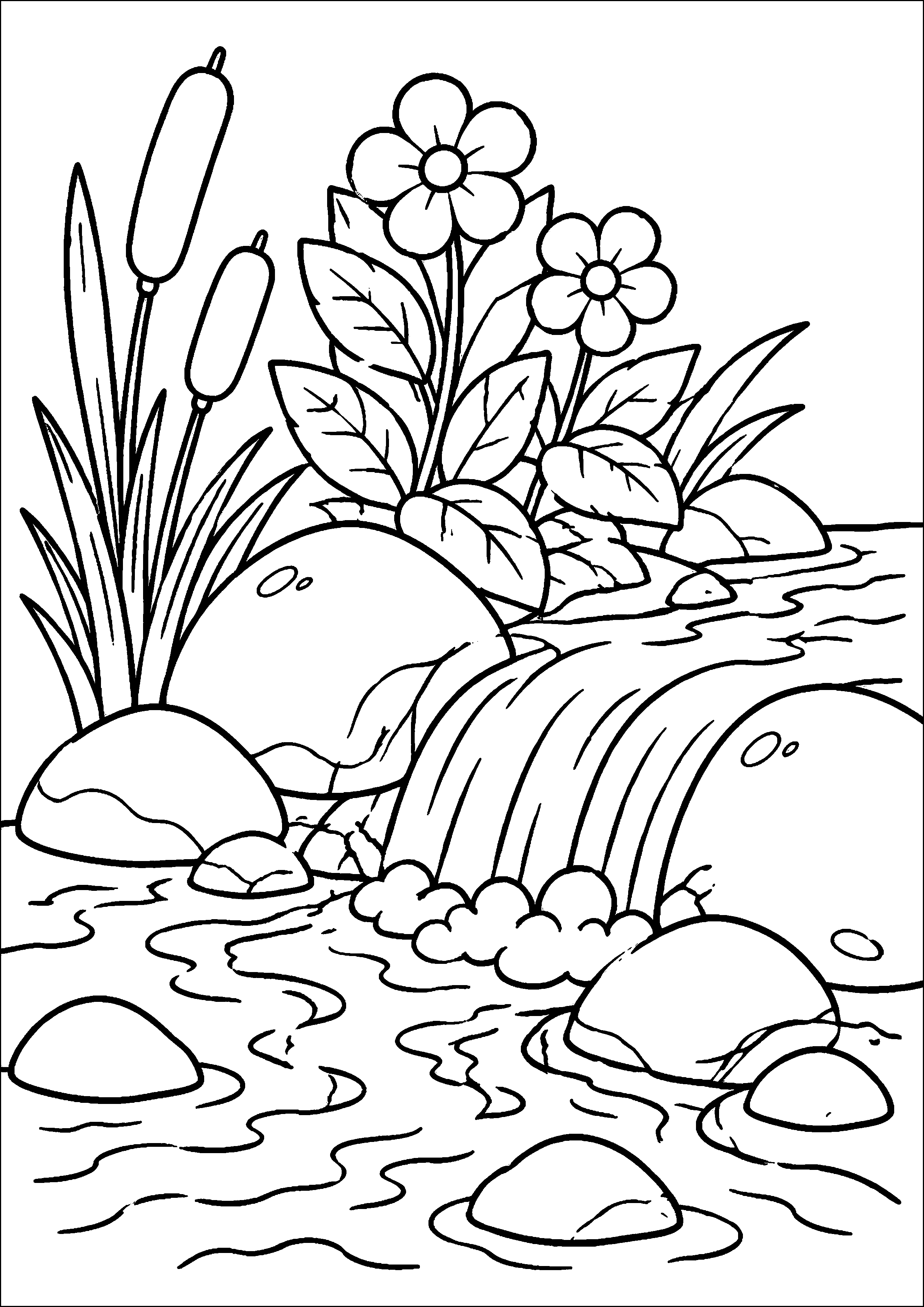 Coloriage Rivière à imprimer – dessin n°14