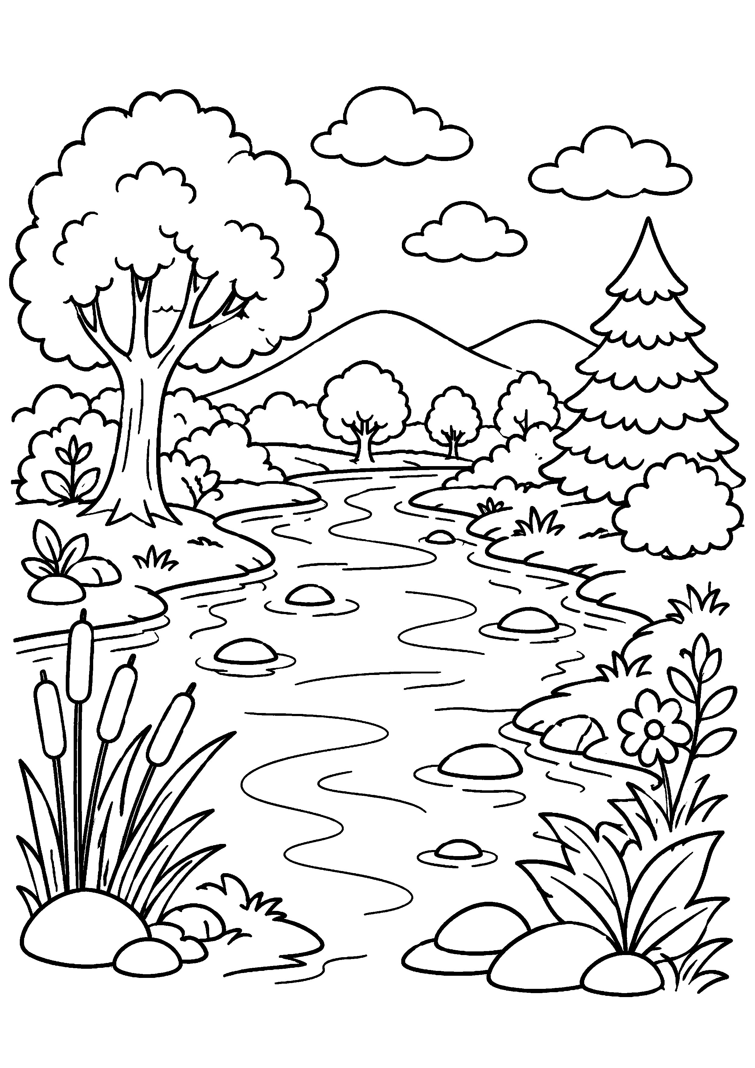 Coloriage Rivière à imprimer – dessin n°15