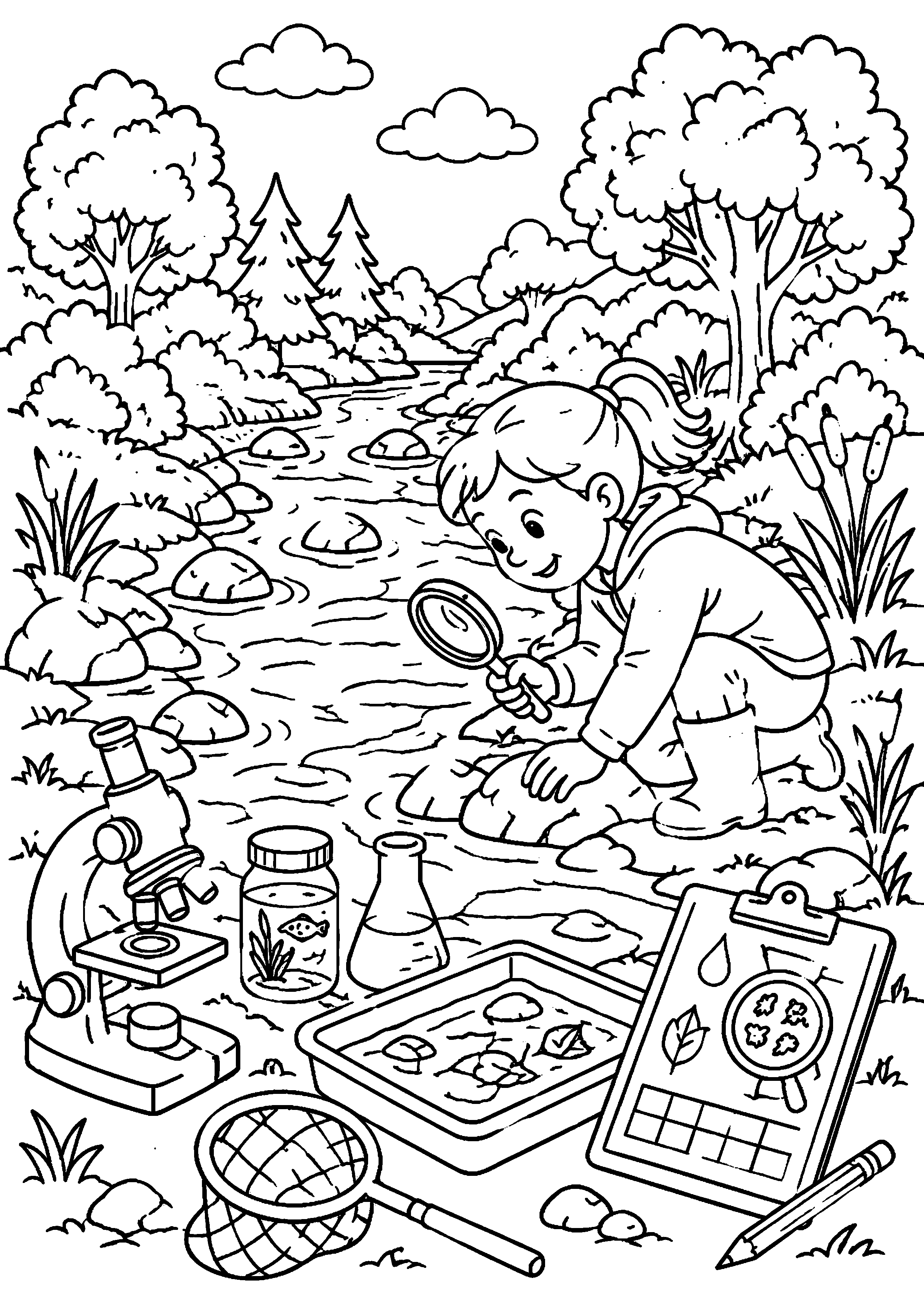 Coloriage Rivière à imprimer – dessin n°17