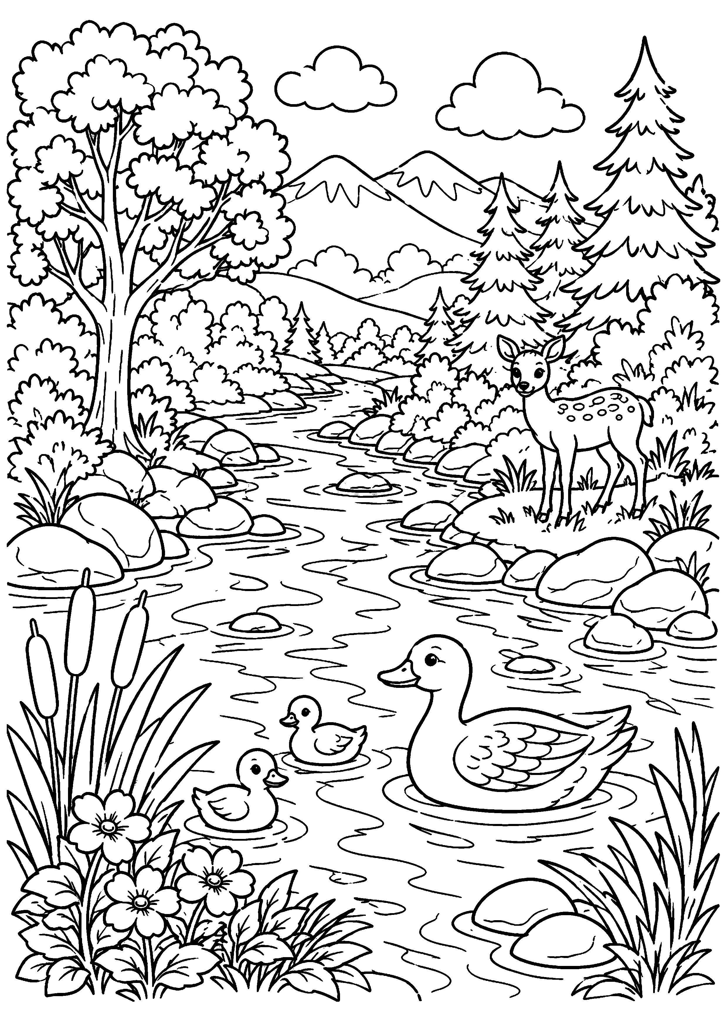 Coloriage Rivière à imprimer – dessin n°20