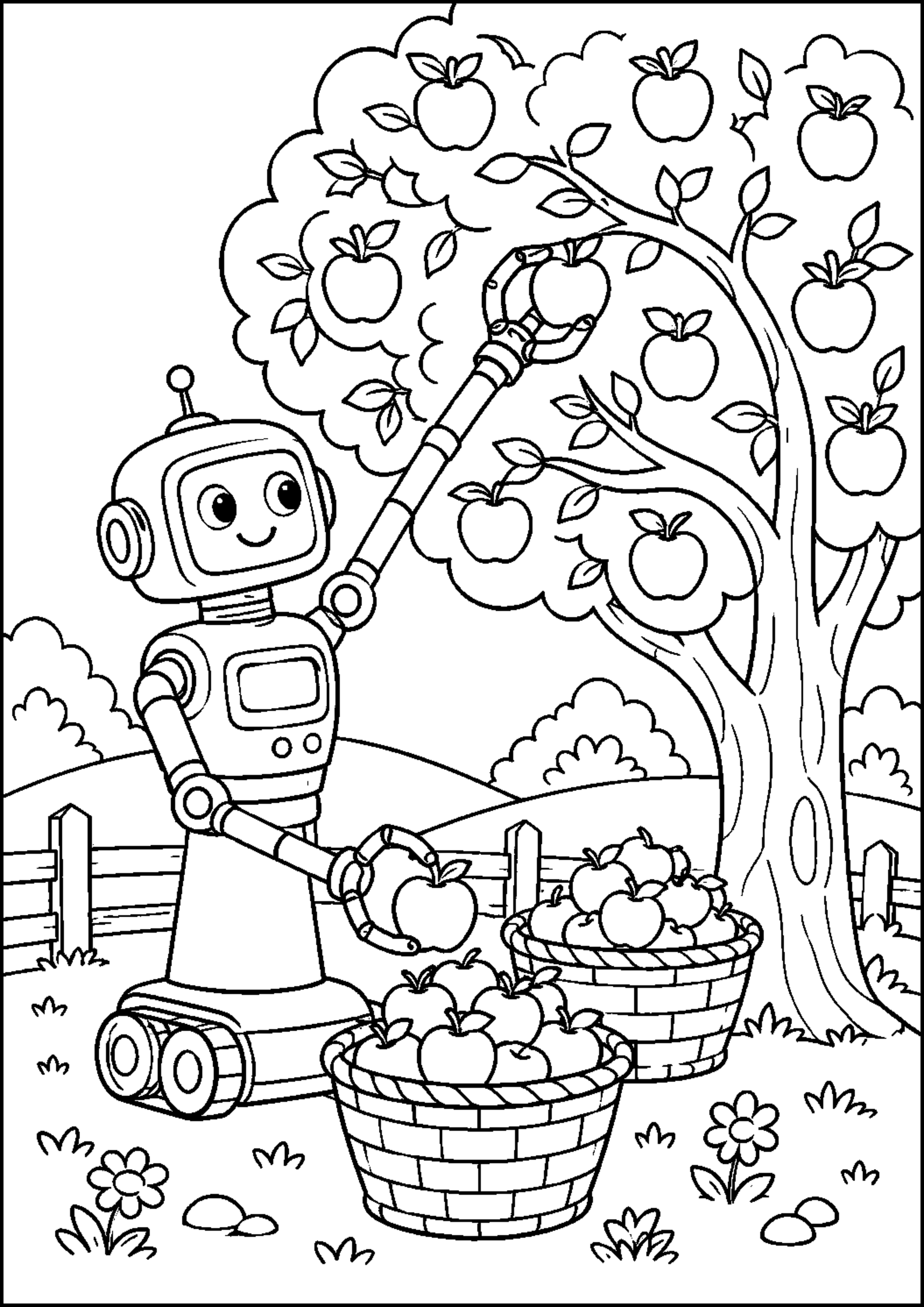 Coloriage robot jardinier à imprimer – dessin n°4