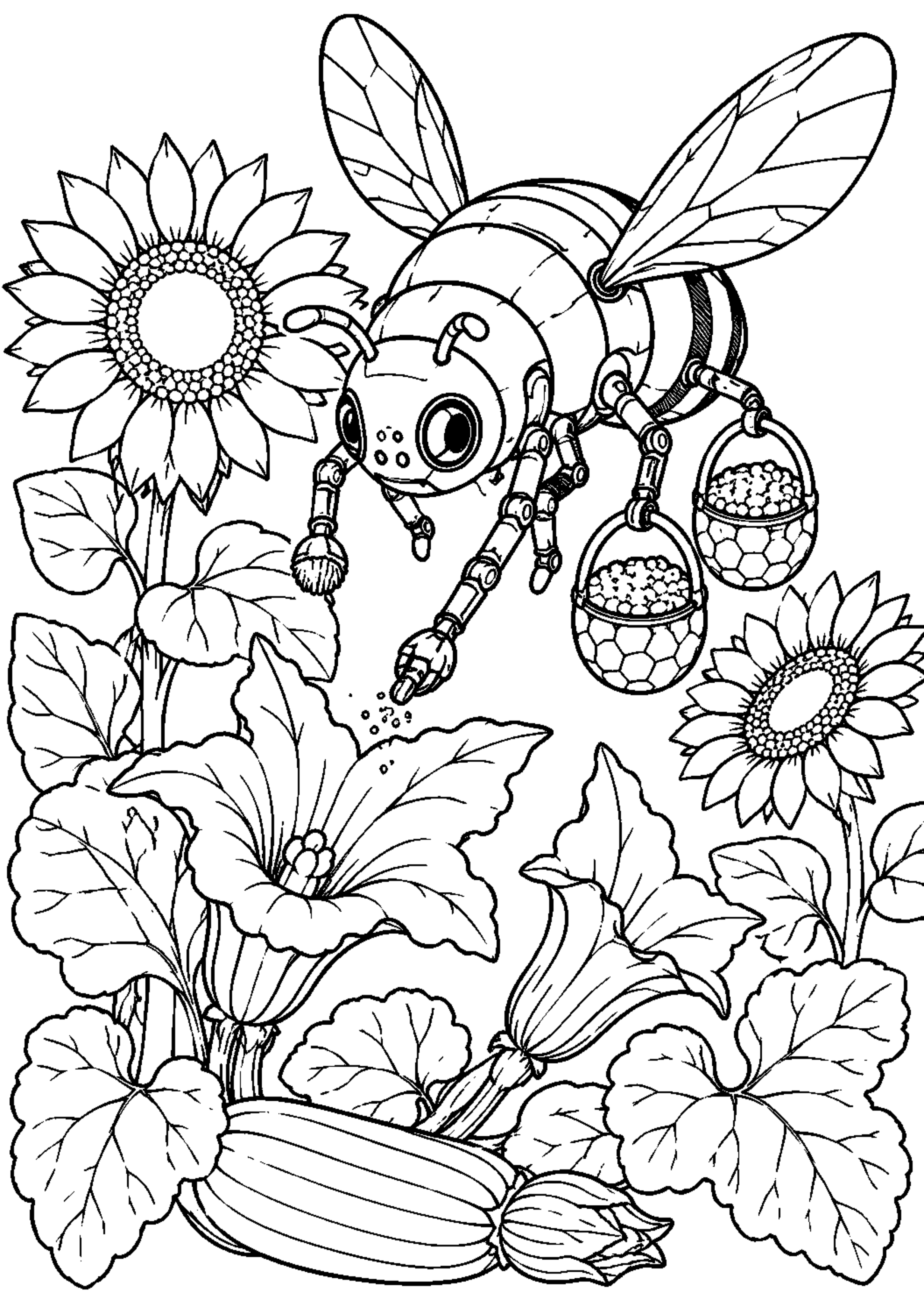 Coloriage robot jardinier à imprimer – dessin n°7