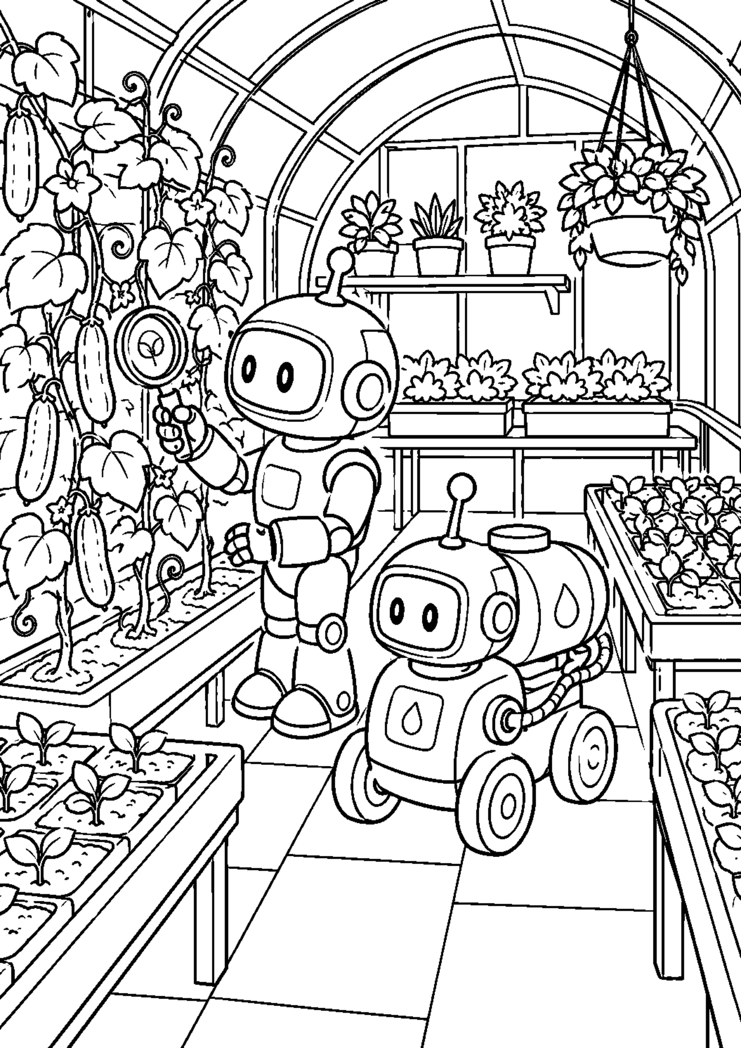 Coloriage robot jardinier à imprimer – dessin n°8