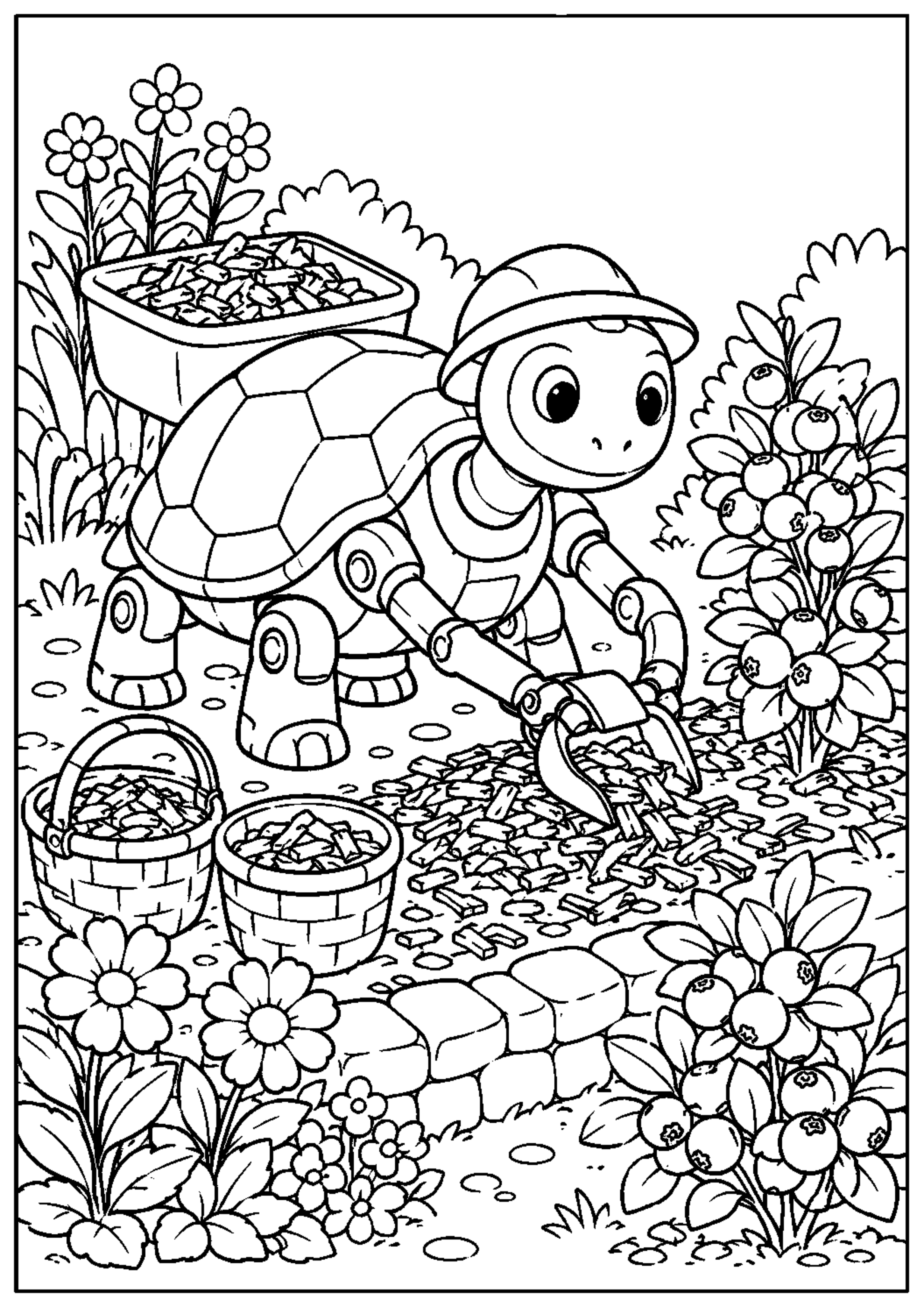 Coloriage robot jardinier à imprimer – dessin n°11