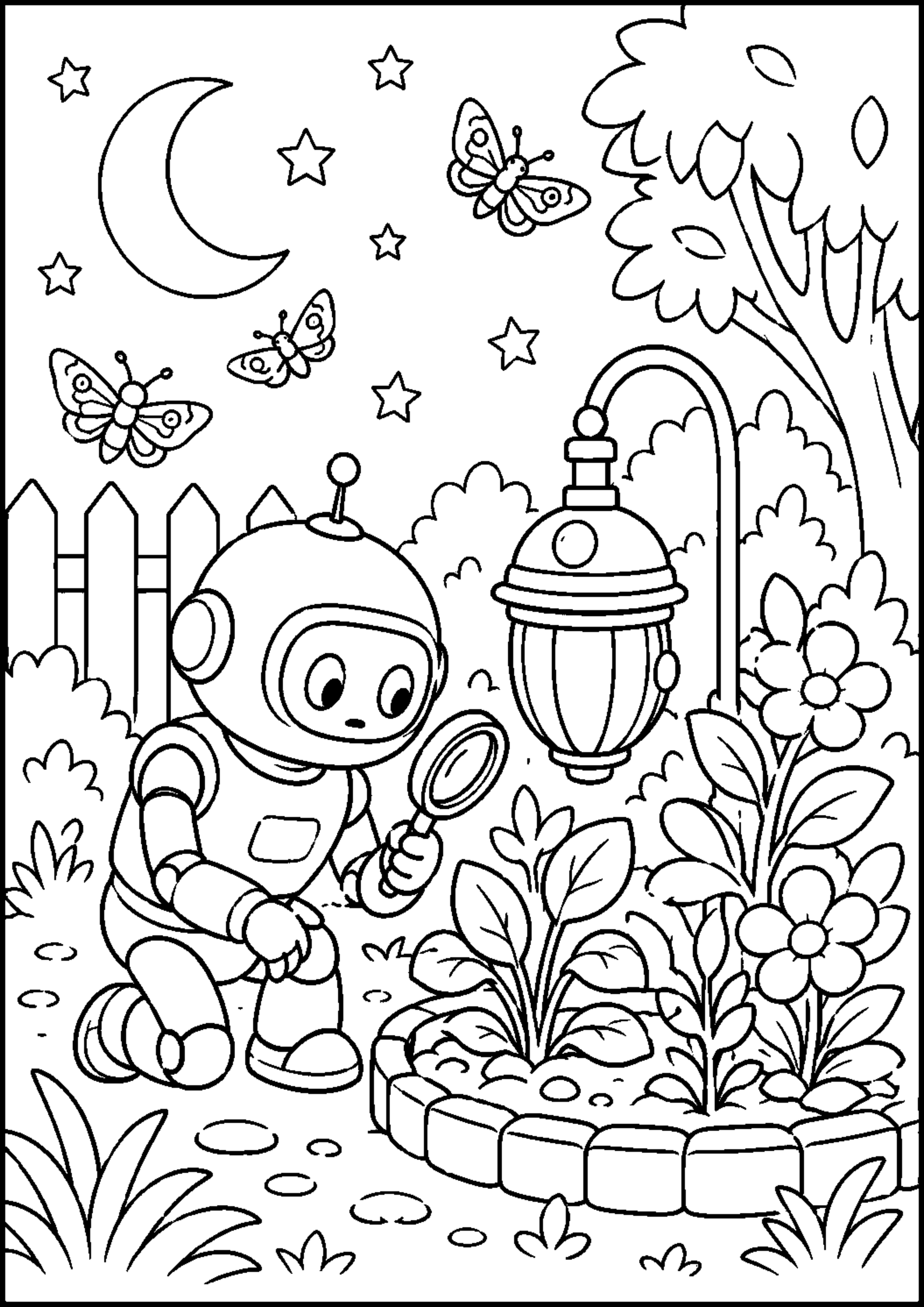 Coloriage robot jardinier à imprimer – dessin n°14