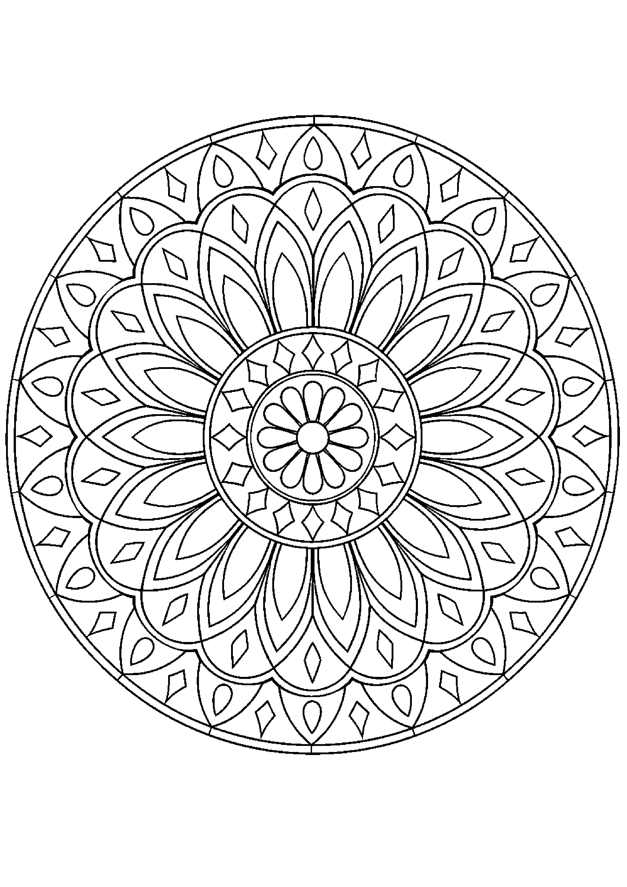 Coloriage rosace à imprimer – dessin n°2