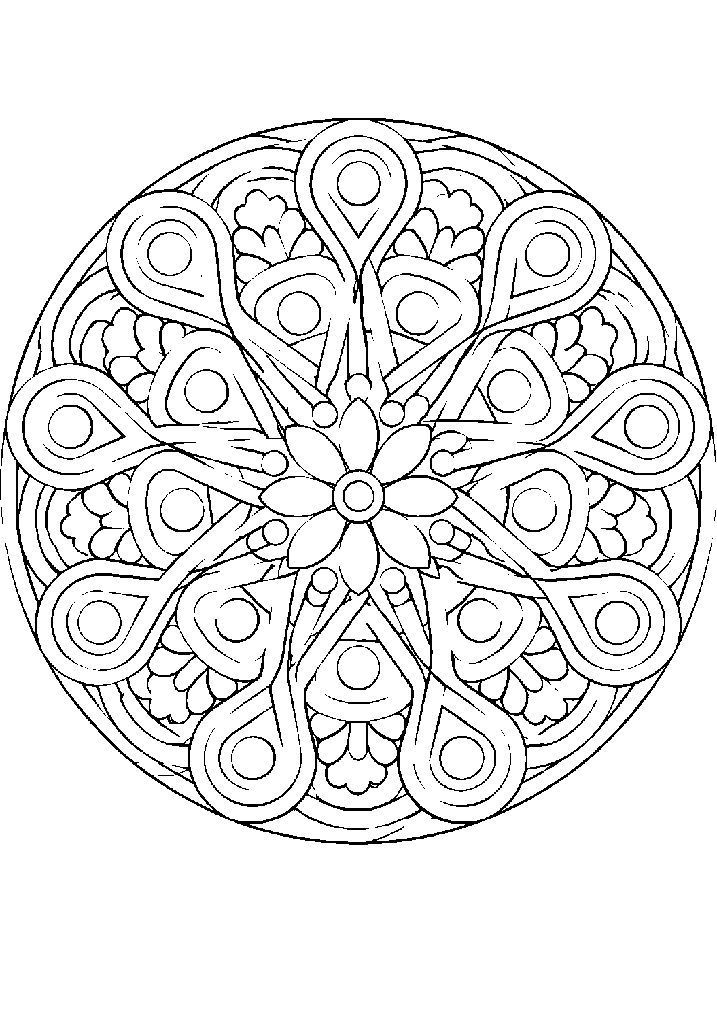Coloriage rosace à imprimer – dessin n°3