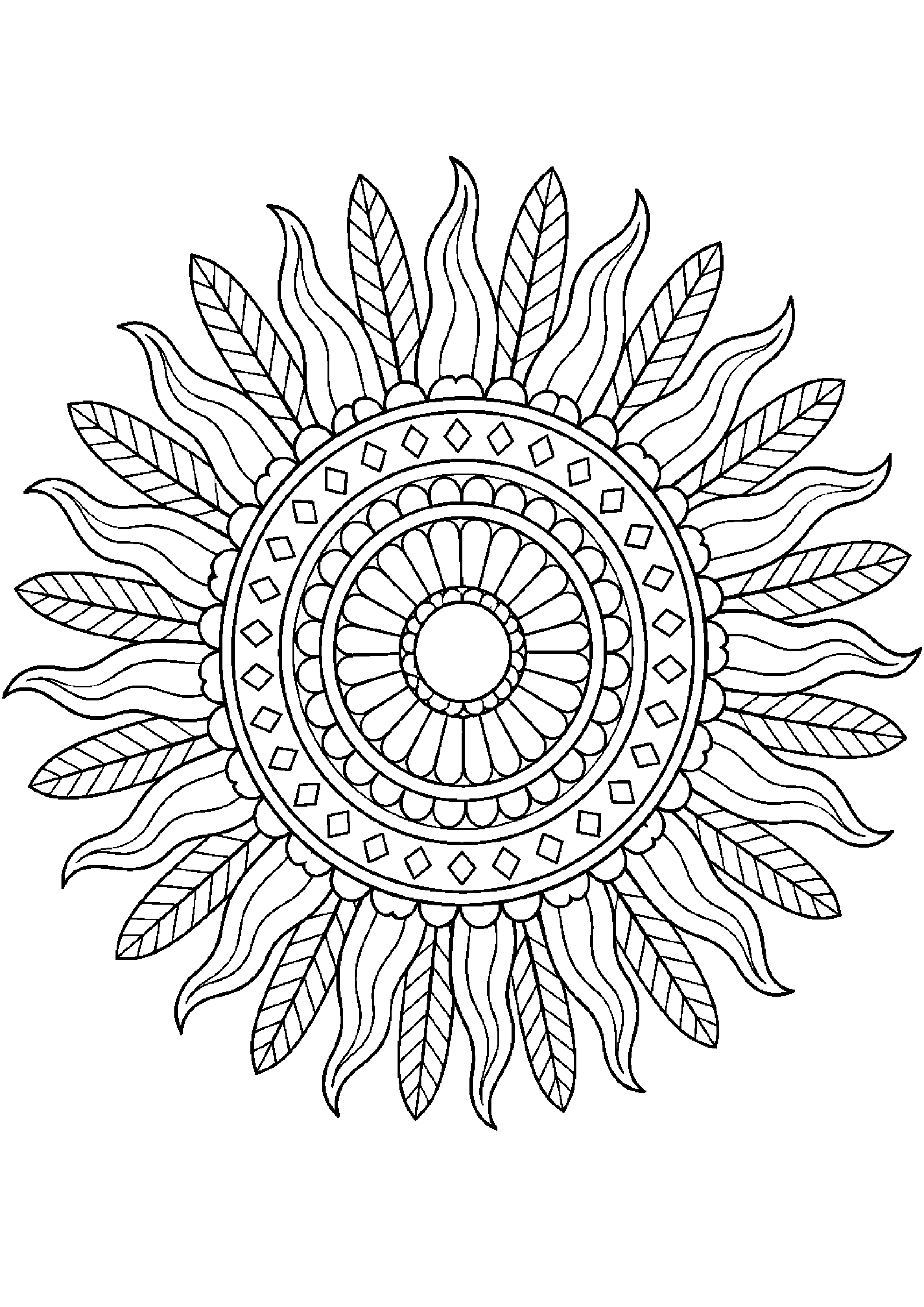 Coloriage rosace à imprimer – dessin n°4