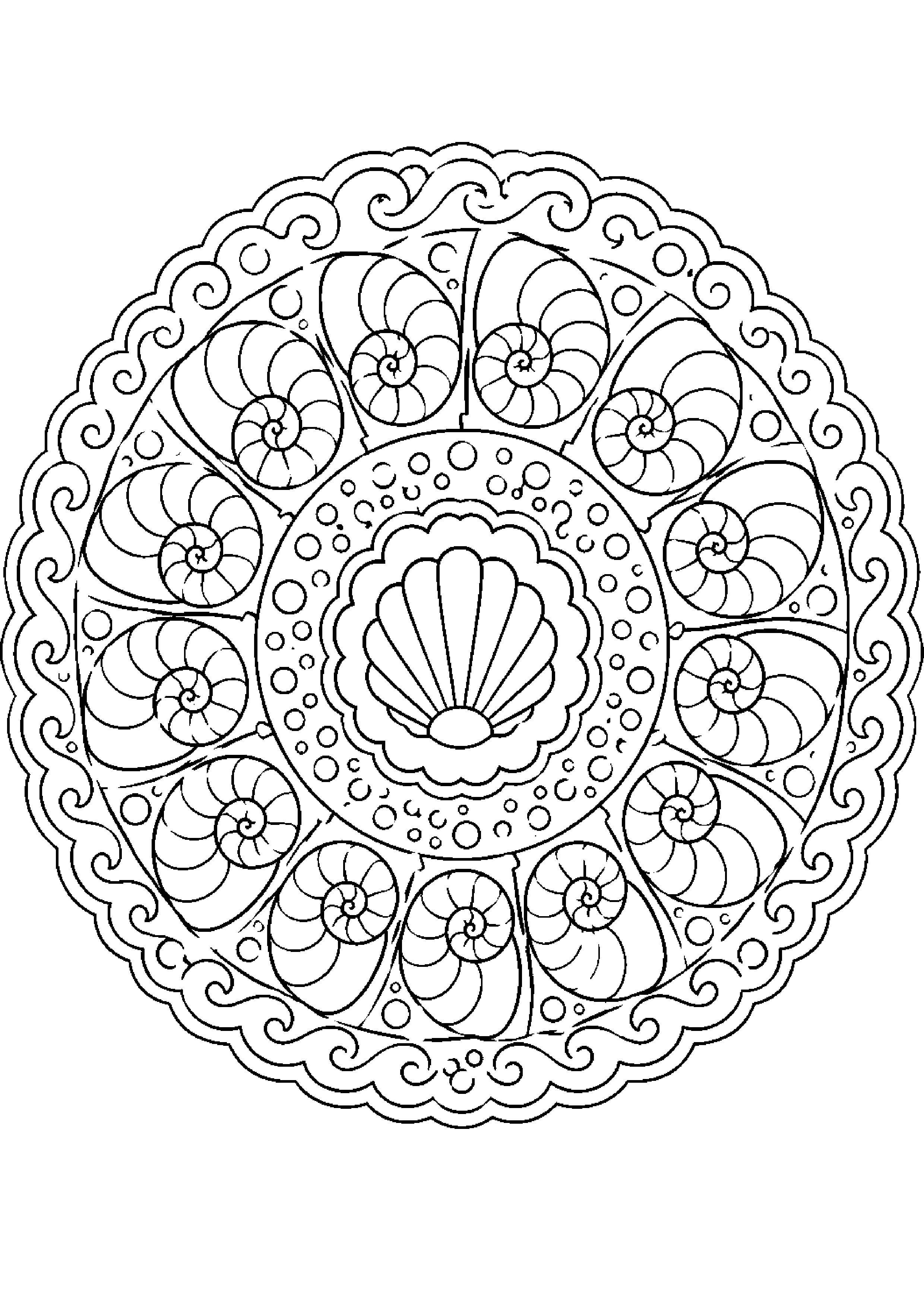 Coloriage rosace à imprimer – dessin n°6