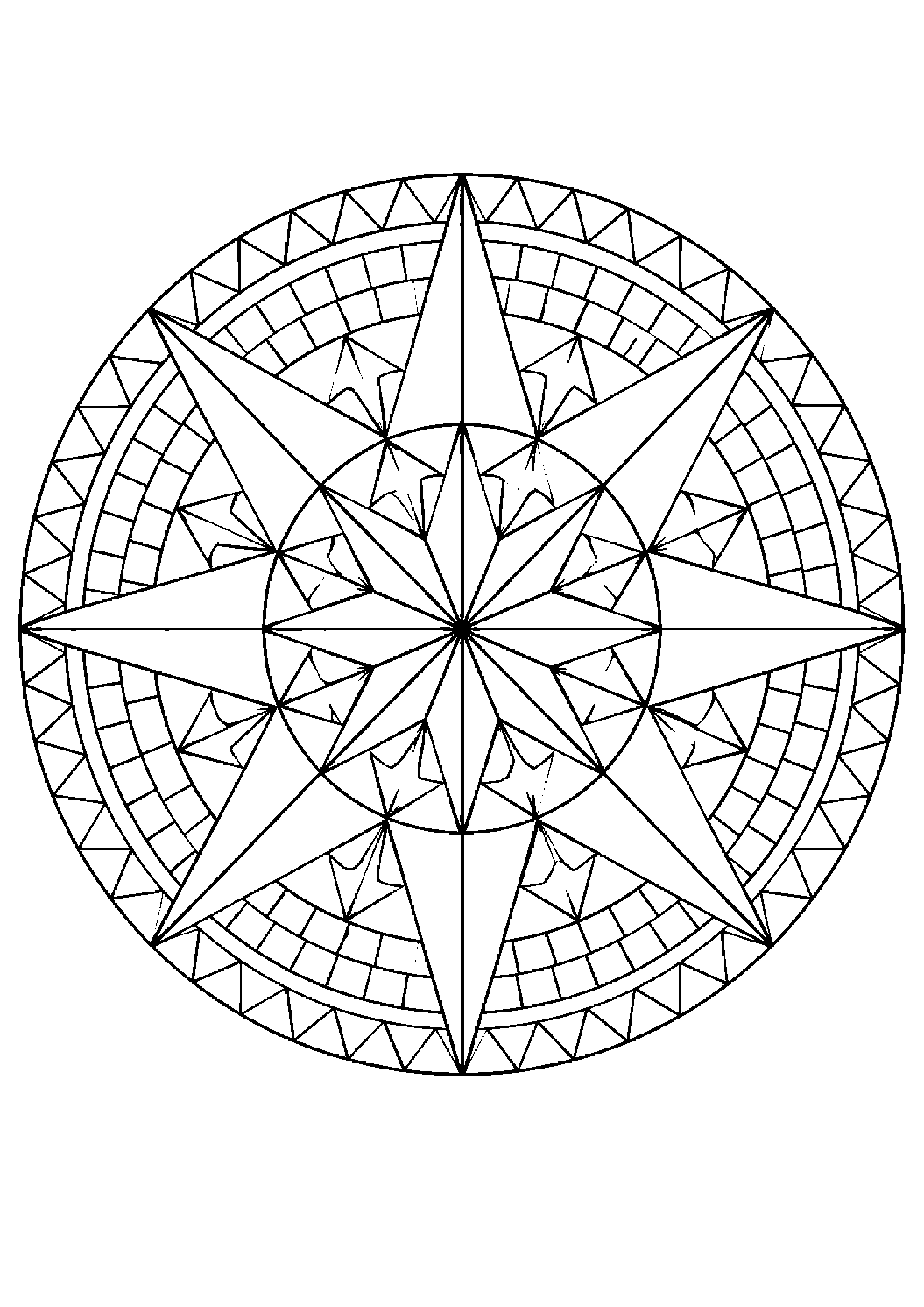 Coloriage rosace à imprimer – dessin n°7