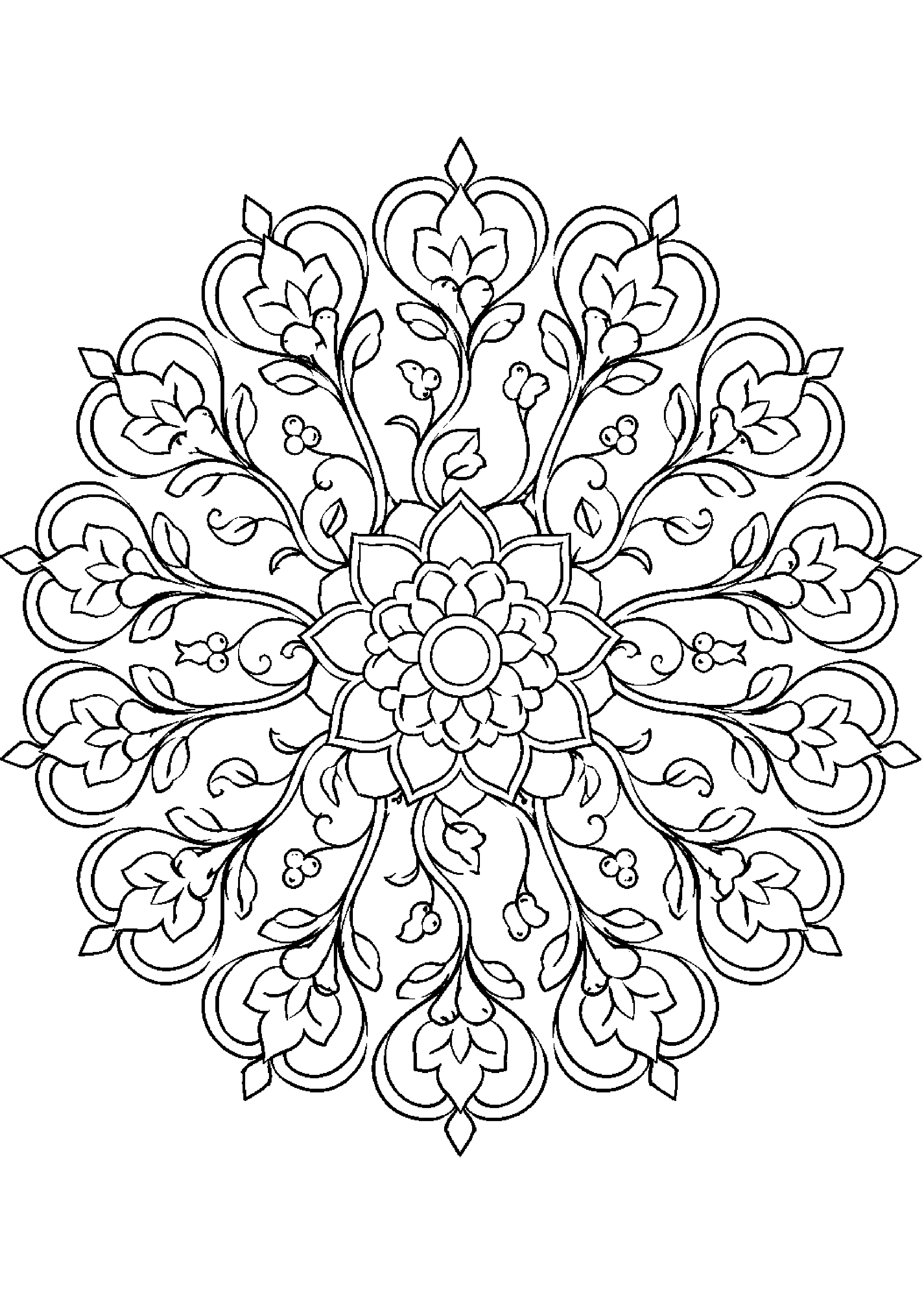 Coloriage rosace à imprimer – dessin n°8