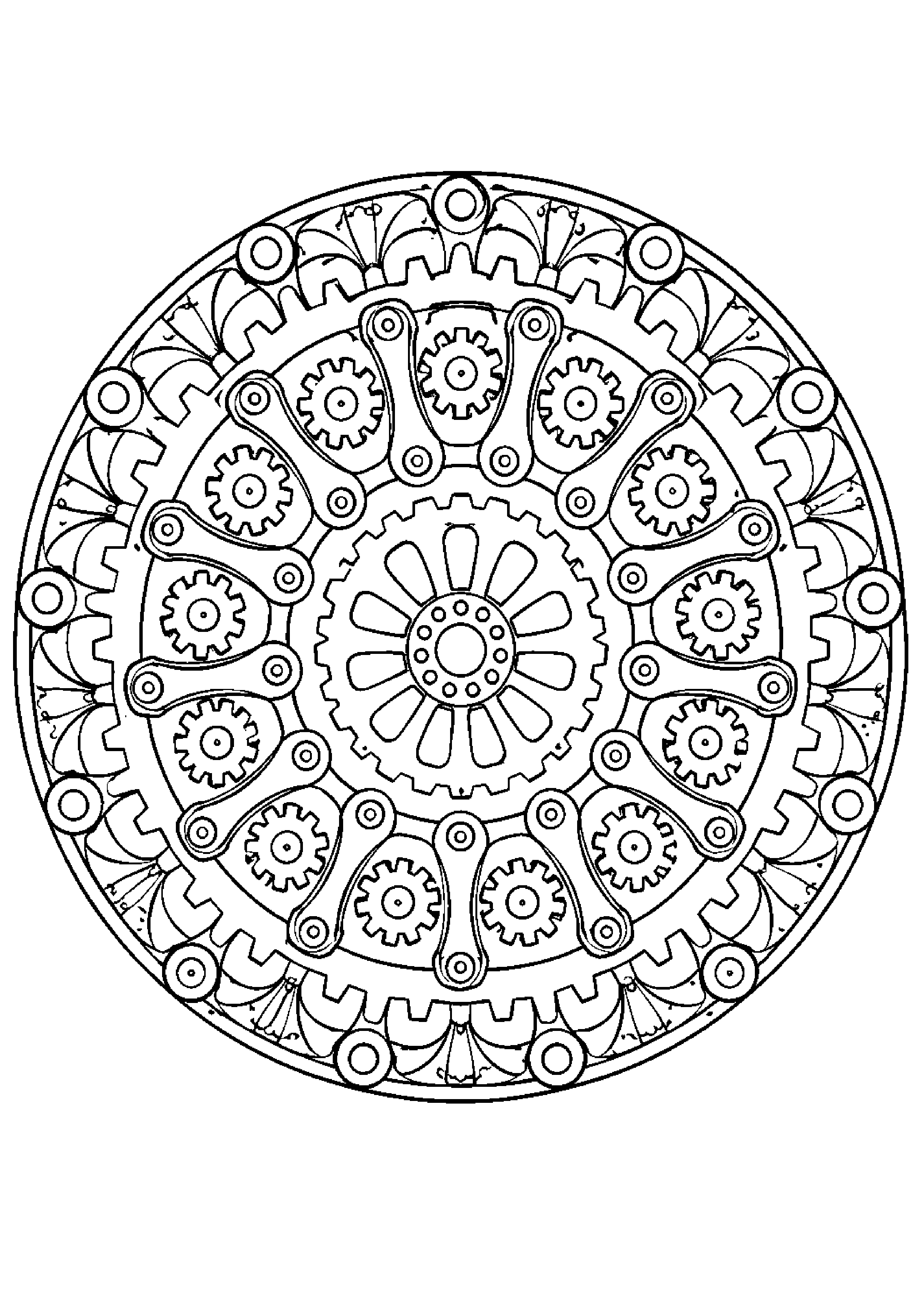 Coloriage rosace à imprimer – dessin n°9