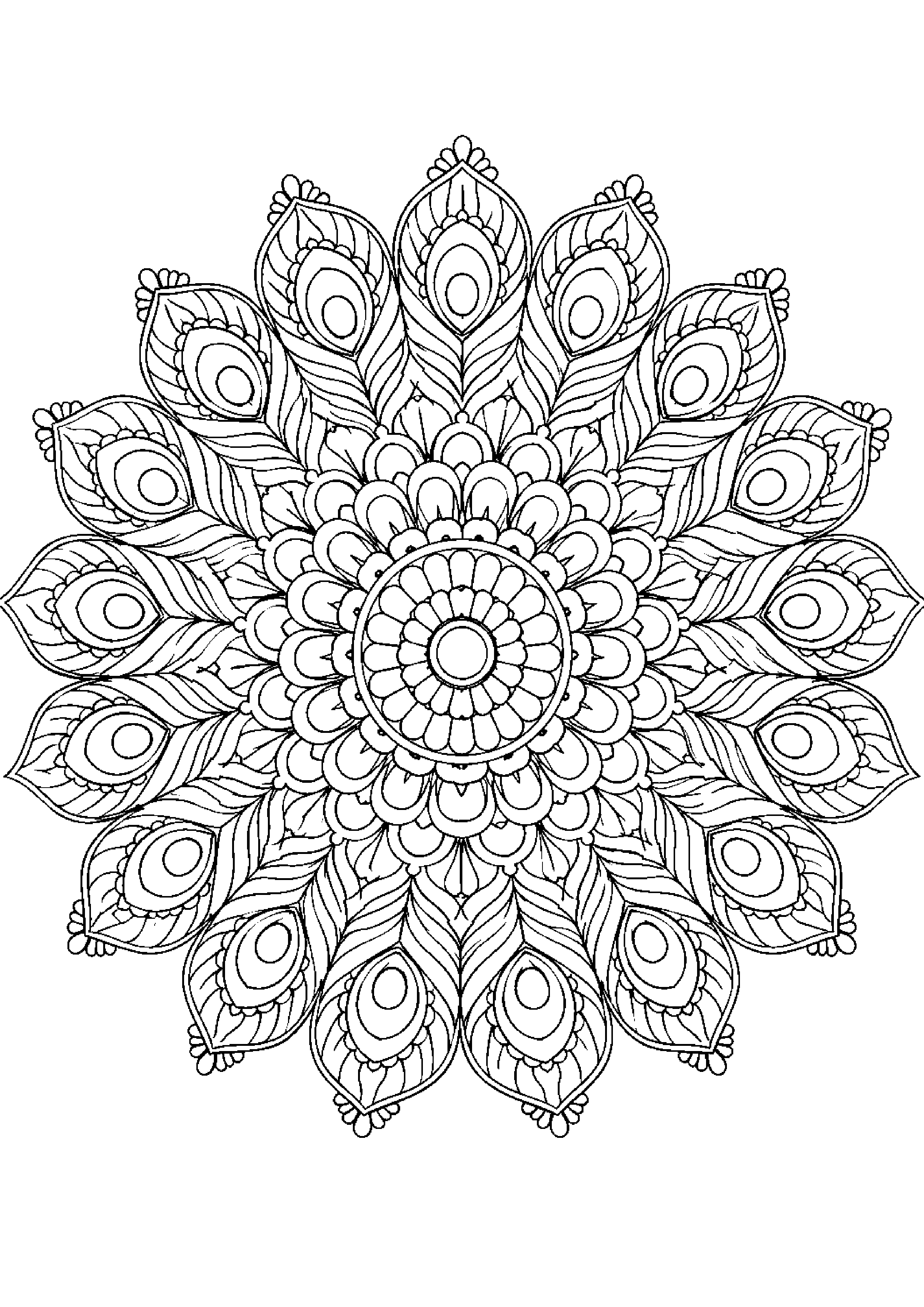 Coloriage rosace à imprimer – dessin n°10