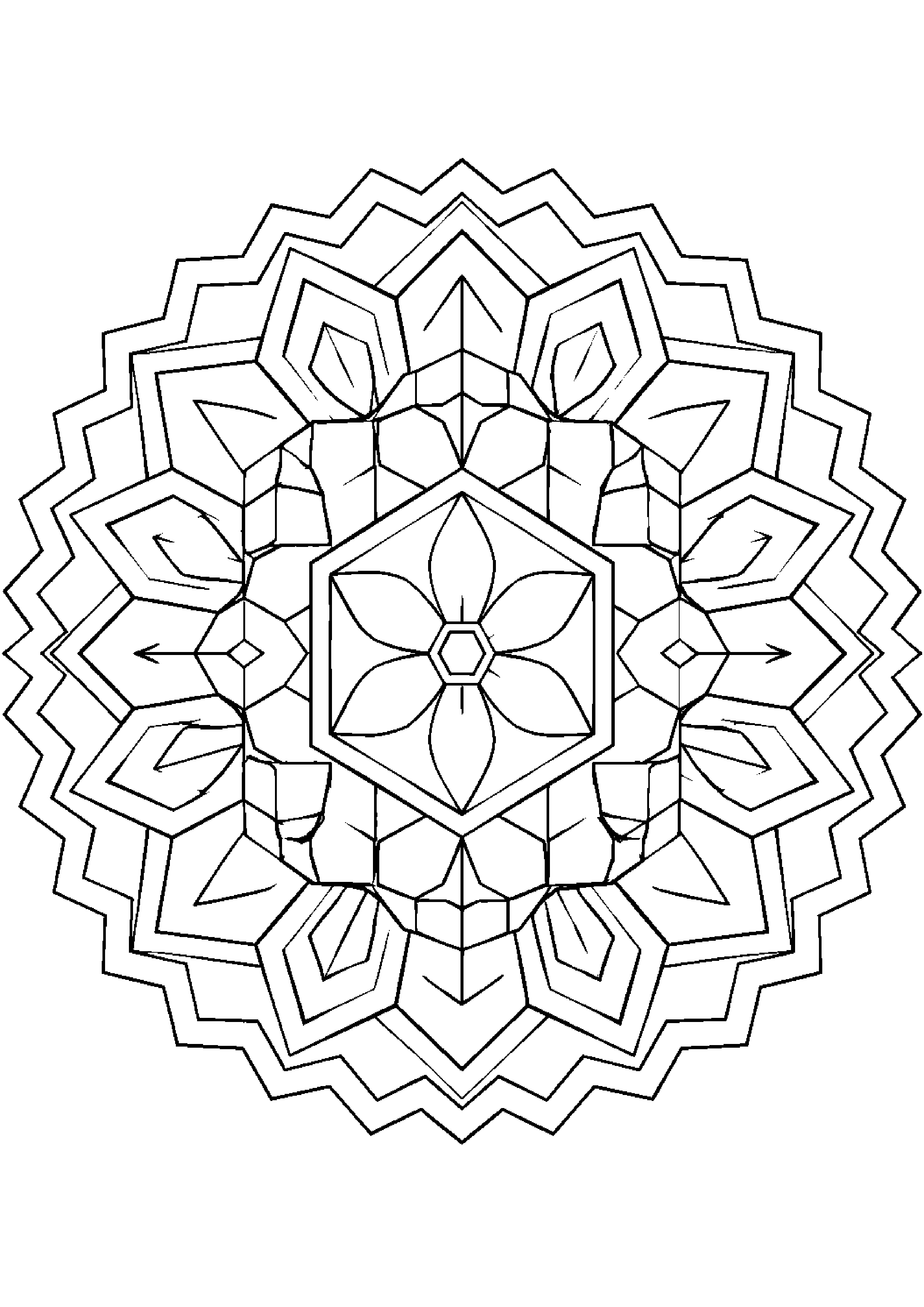 Coloriage rosace à imprimer – dessin n°11