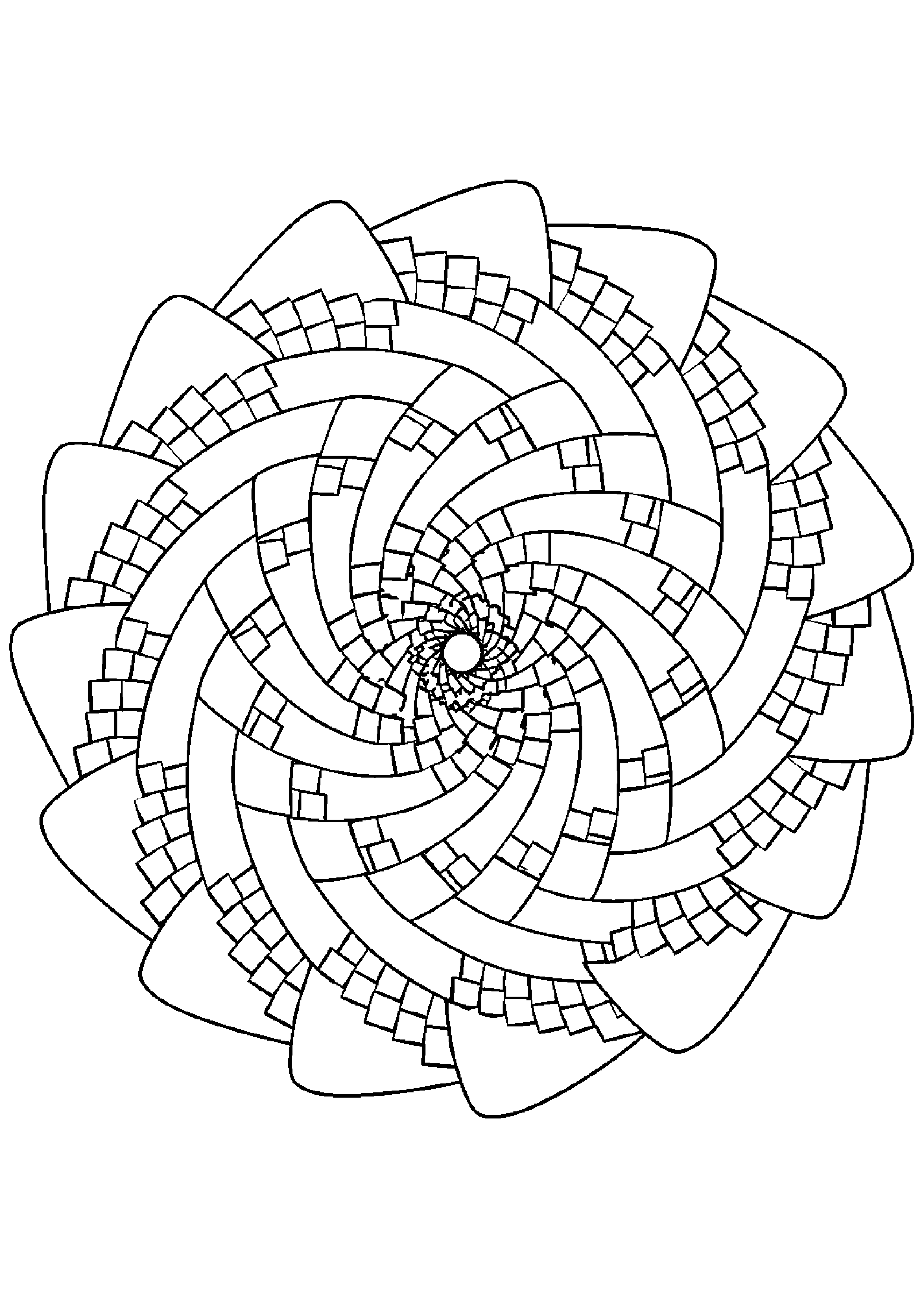Coloriage rosace à imprimer – dessin n°12