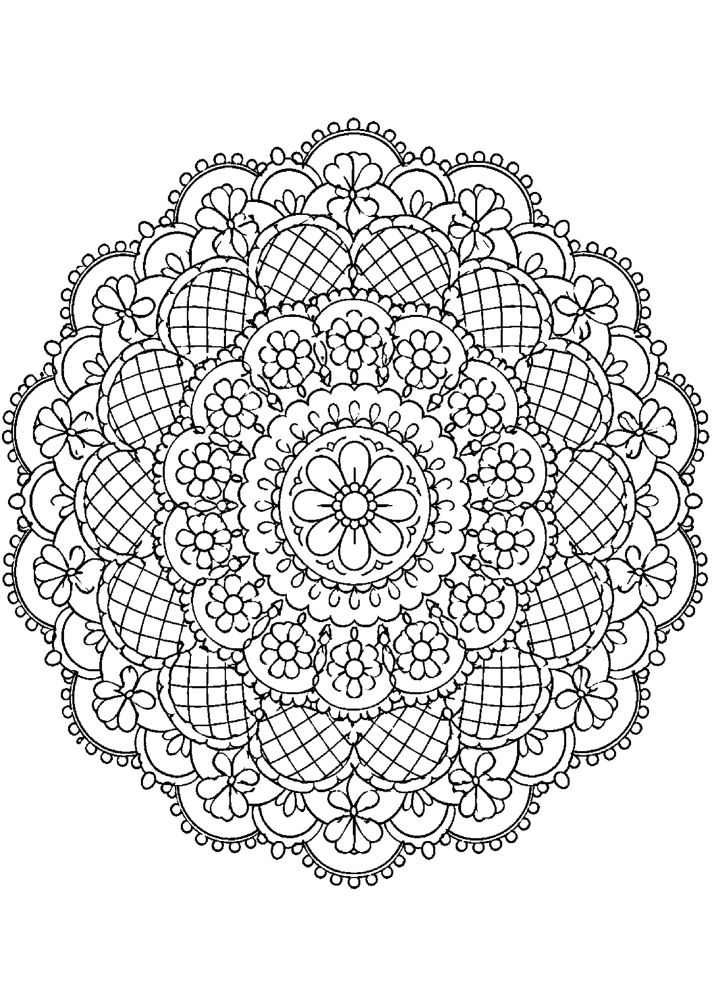 Coloriage rosace à imprimer – dessin n°15