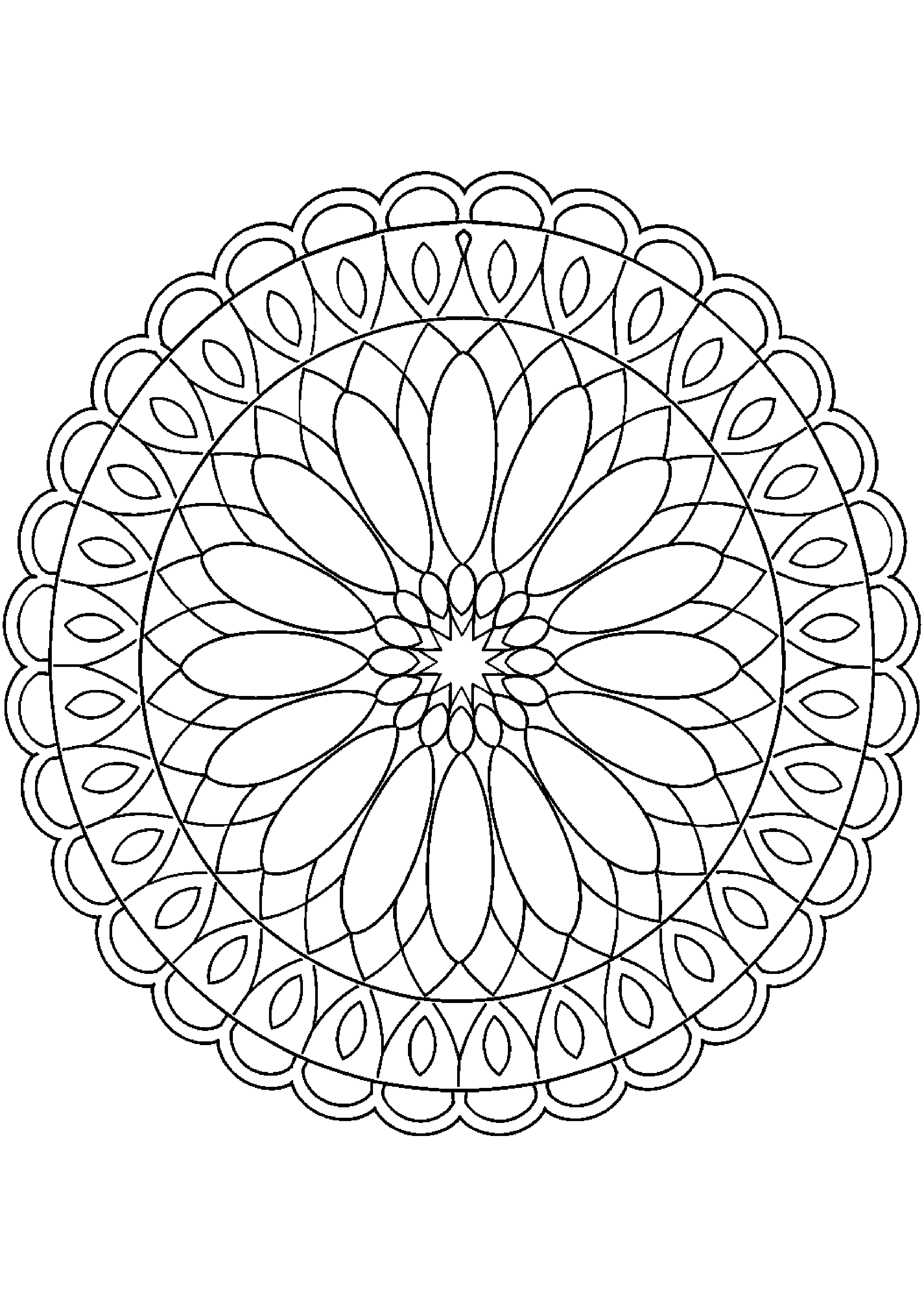 Coloriage rosace à imprimer – dessin n°18