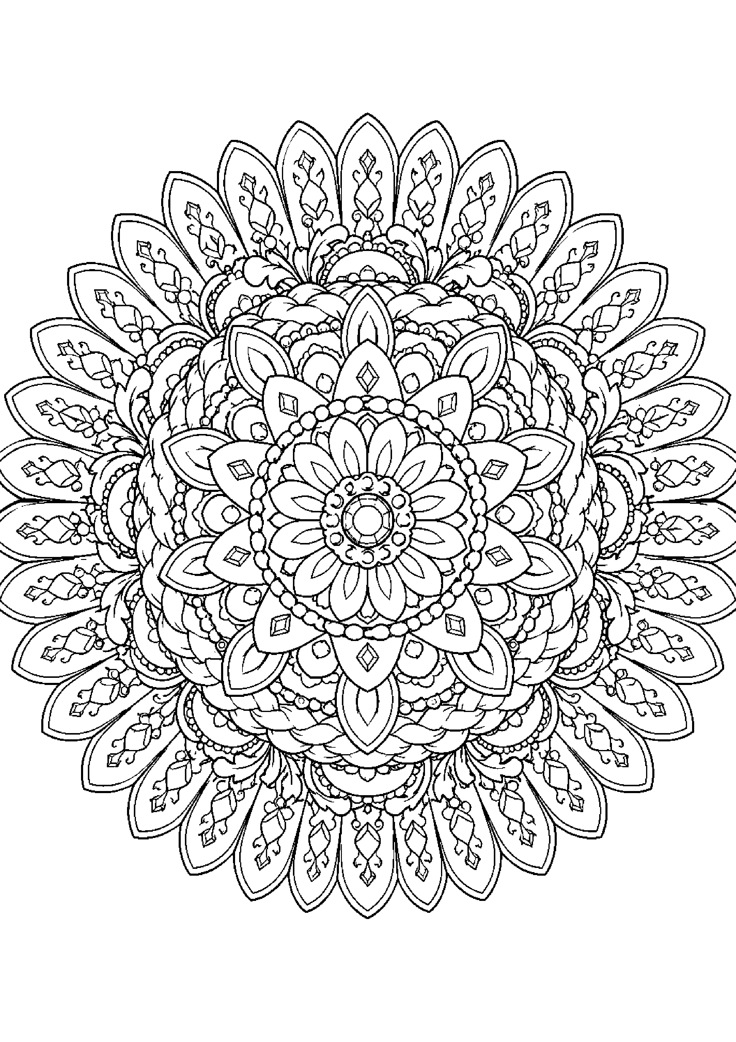 Coloriage rosace à imprimer – dessin n°20