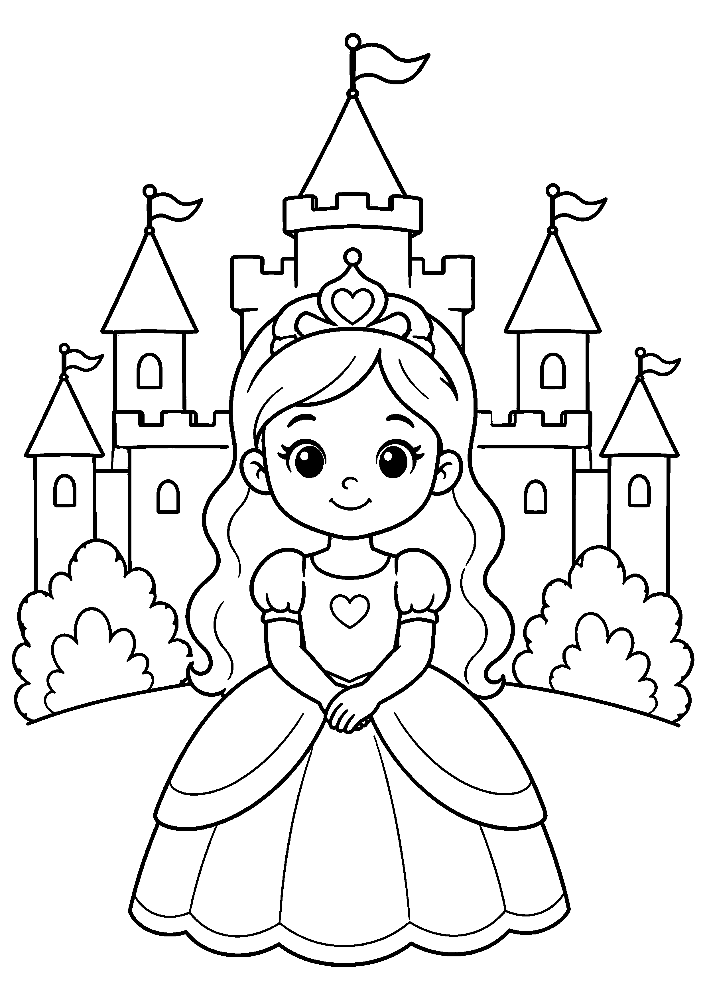 Coloriage Royaume enchanté à imprimer – dessin 1