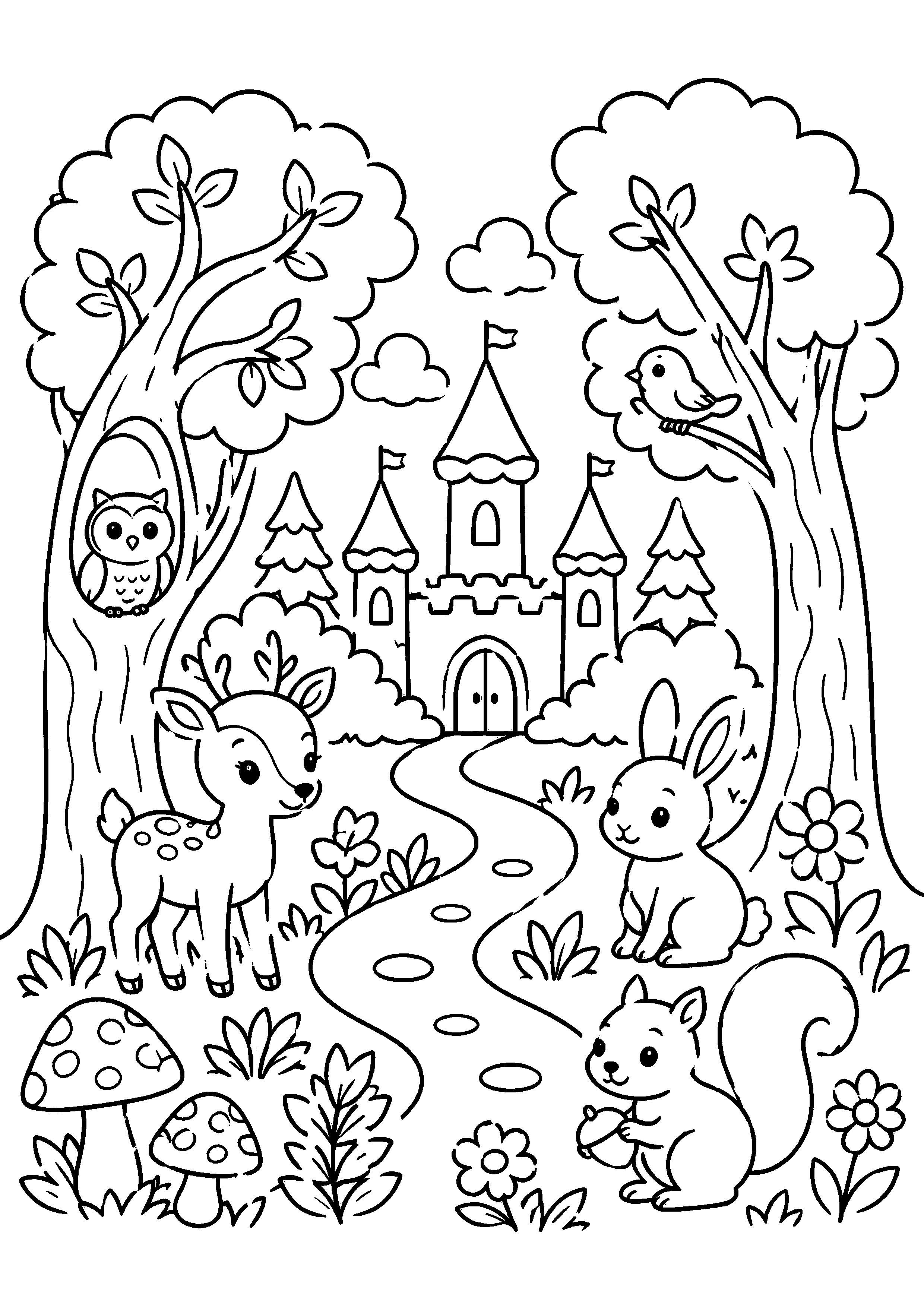 Coloriage Royaume enchanté à imprimer – dessin 3