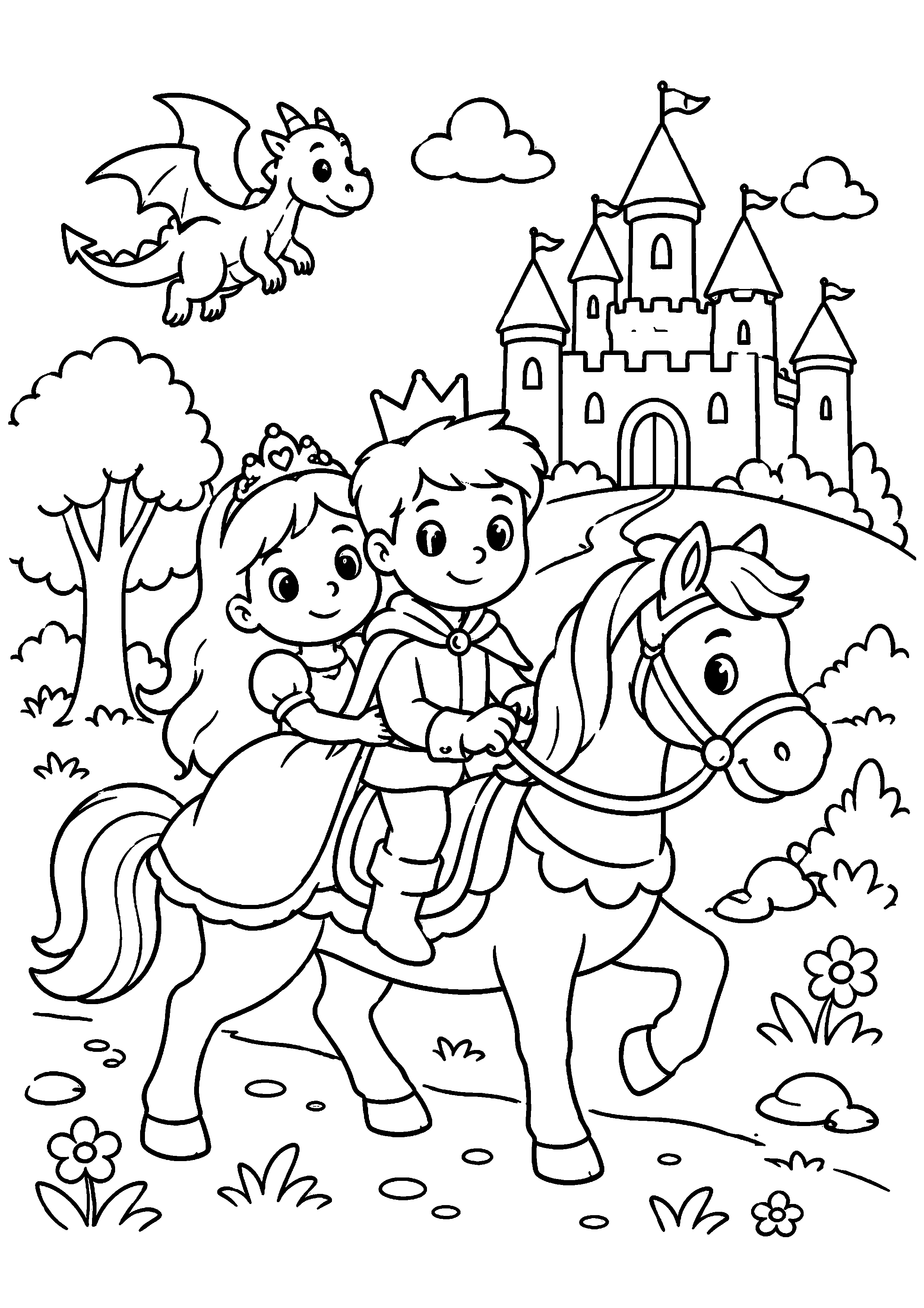 Coloriage Royaume enchanté à imprimer – dessin n°7