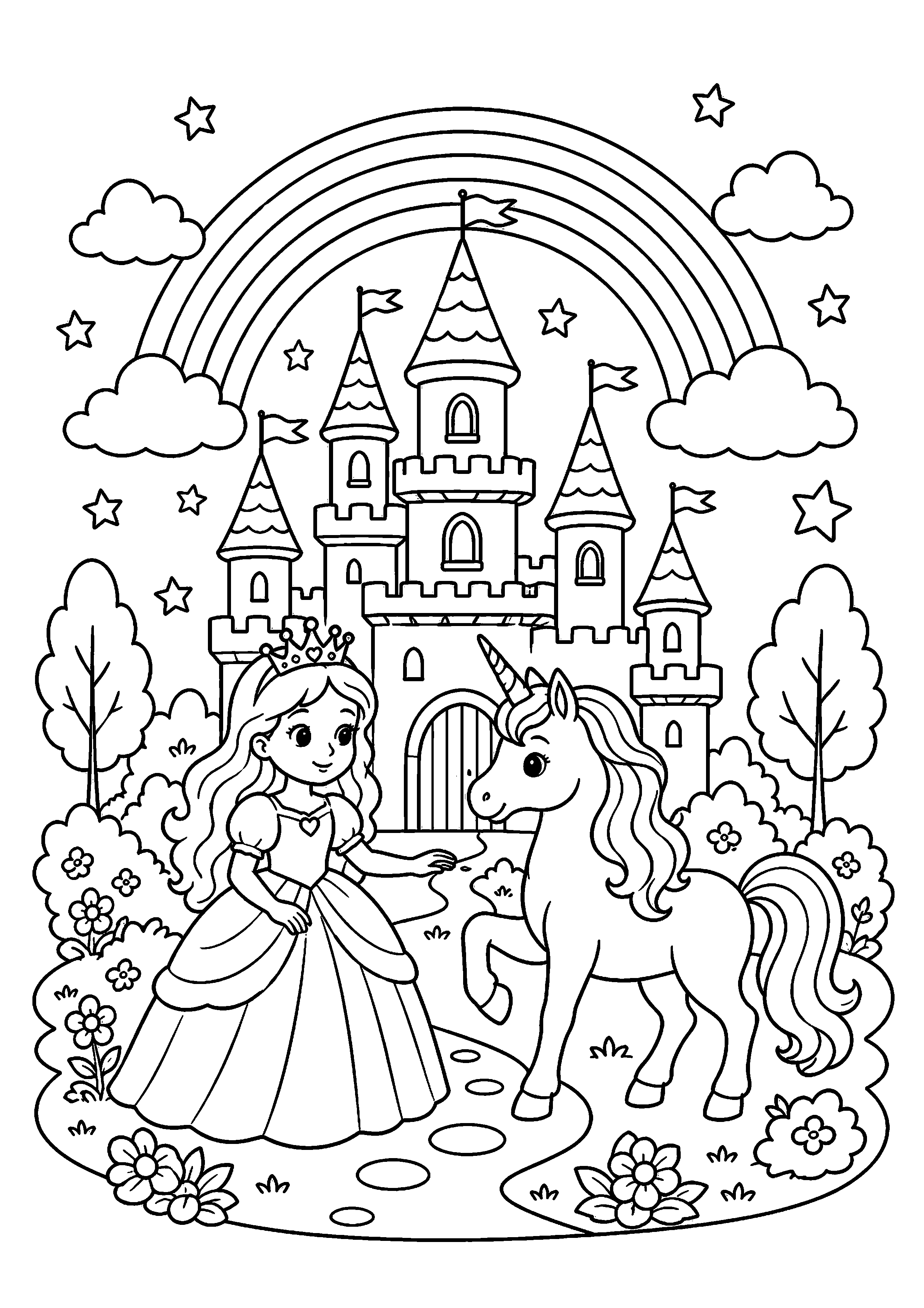 Coloriage Royaume enchanté à imprimer – dessin n°8