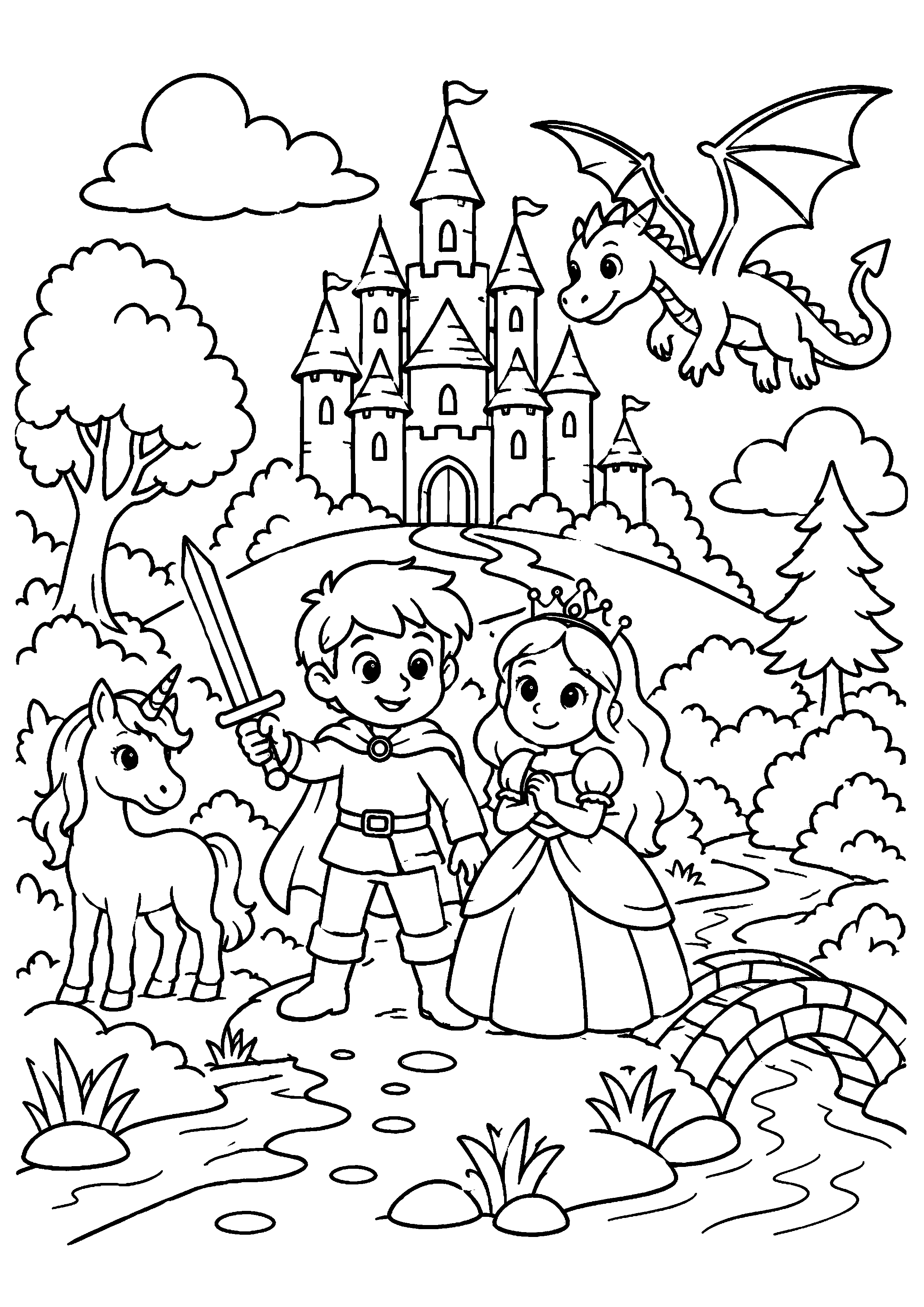 Coloriage Royaume enchanté à imprimer – dessin n°11