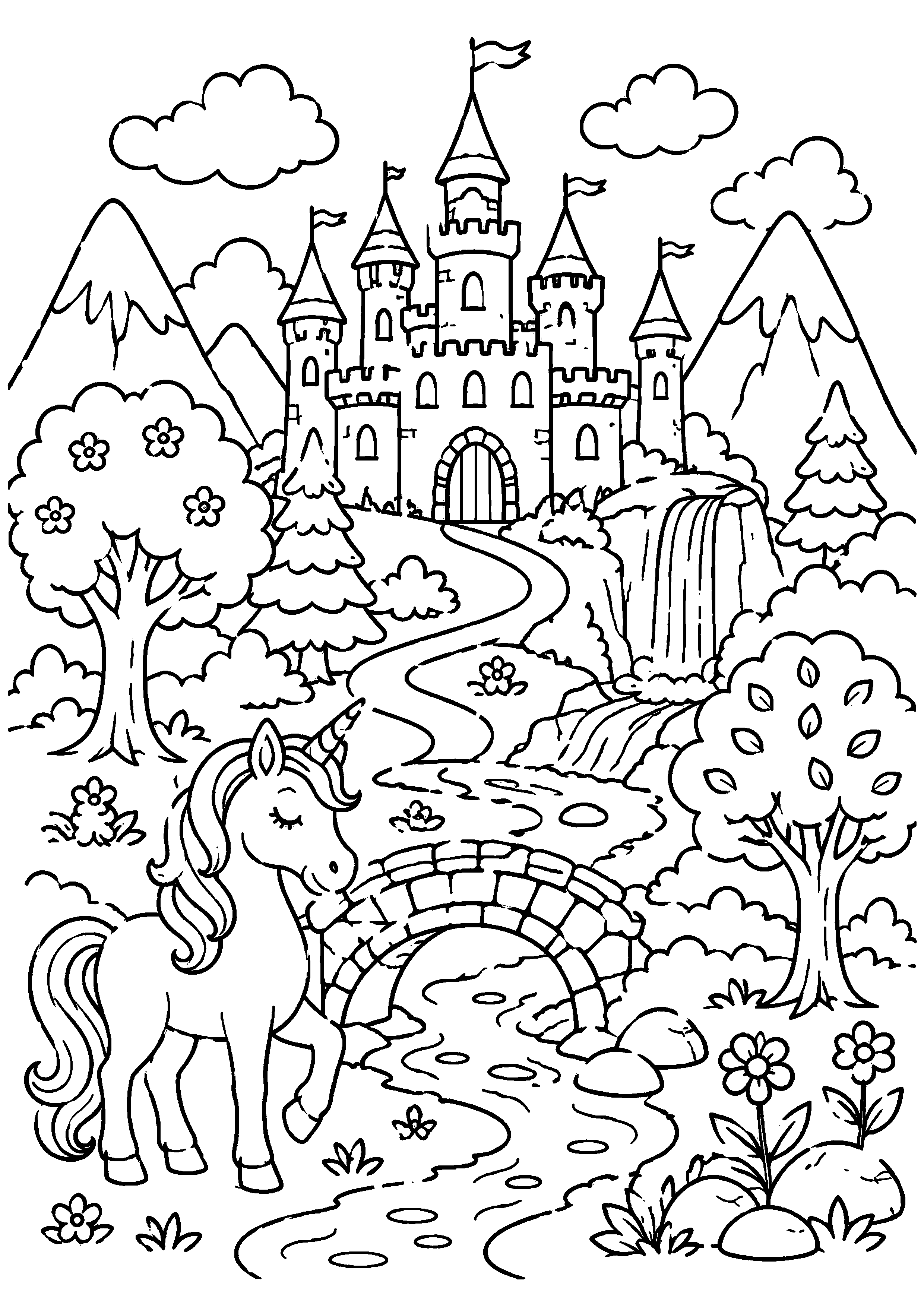 Coloriage Royaume enchanté à imprimer – dessin n°13