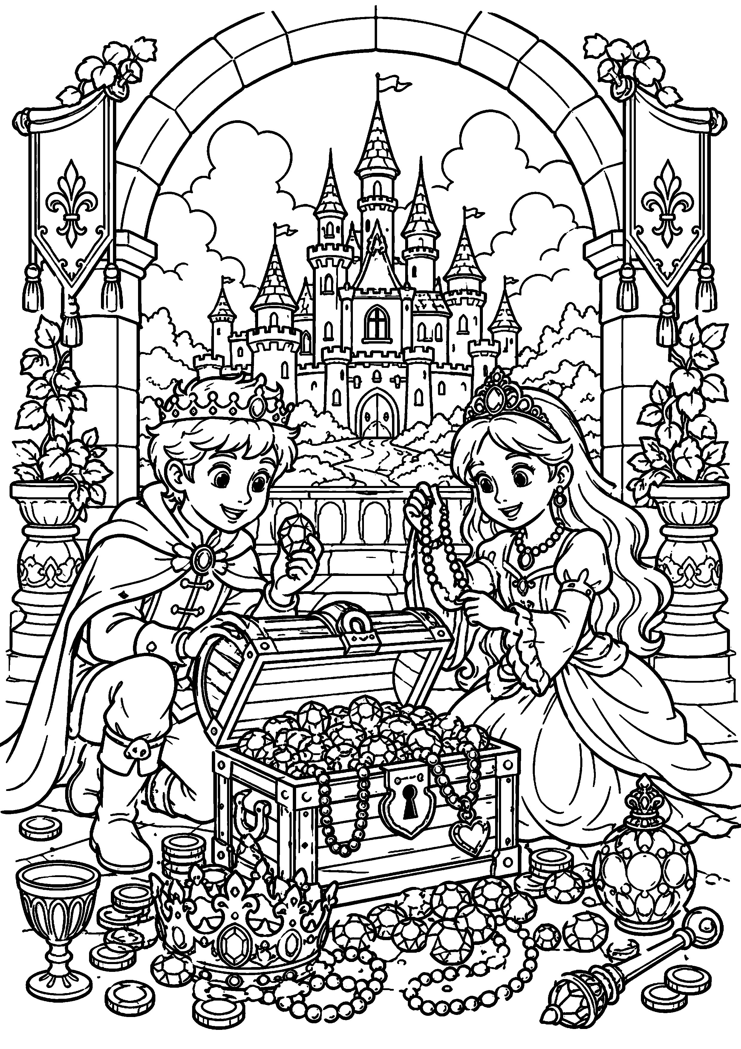 Coloriage Royaume enchanté à imprimer – dessin n°17
