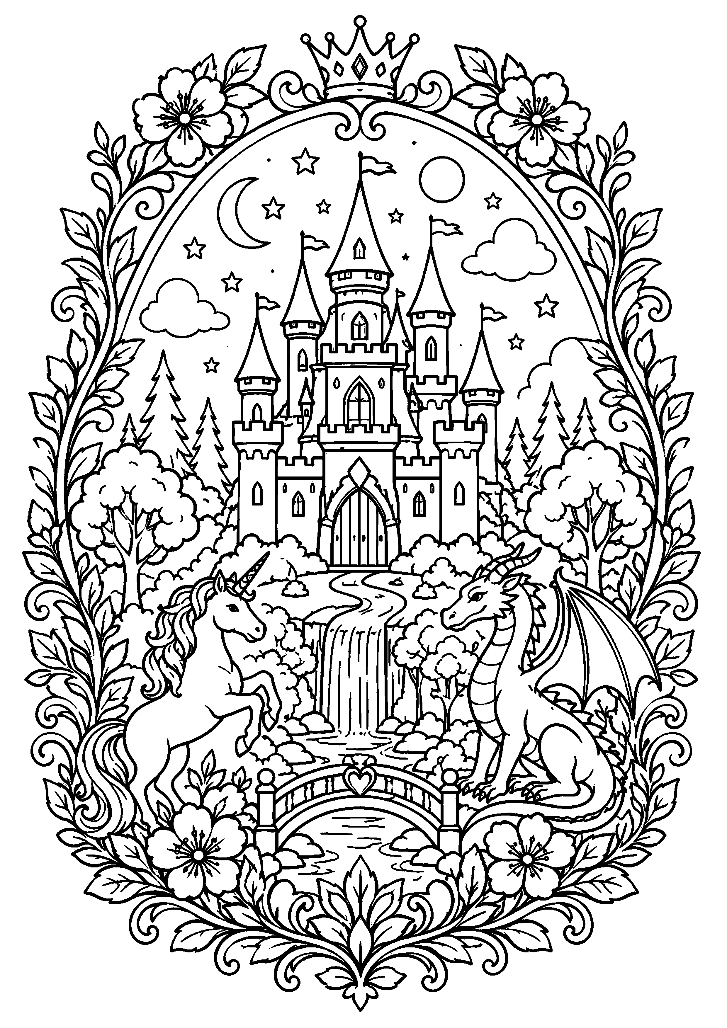 Coloriage Royaume enchanté à imprimer – dessin n°19