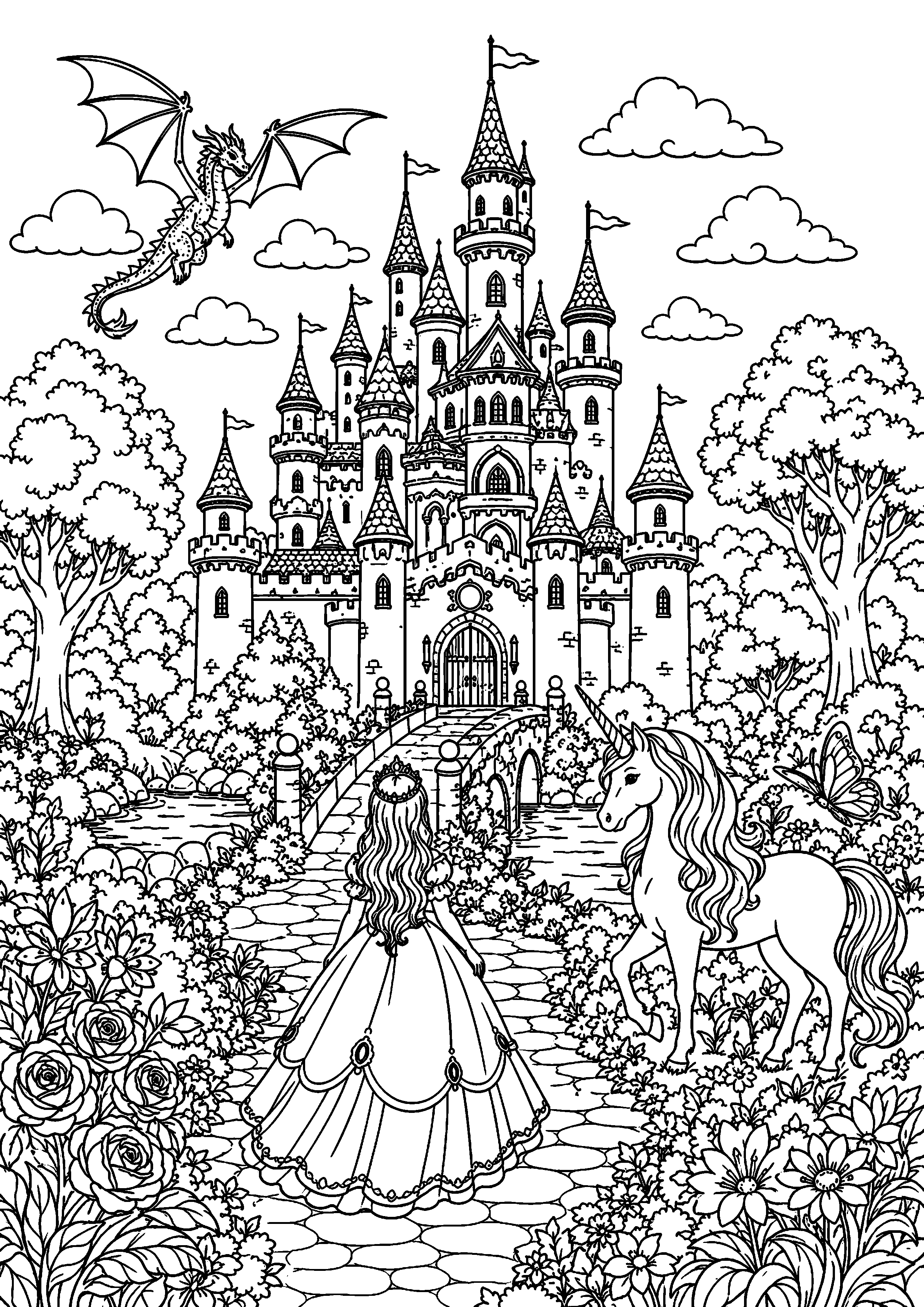 Coloriage Royaume enchanté à imprimer – dessin n°20