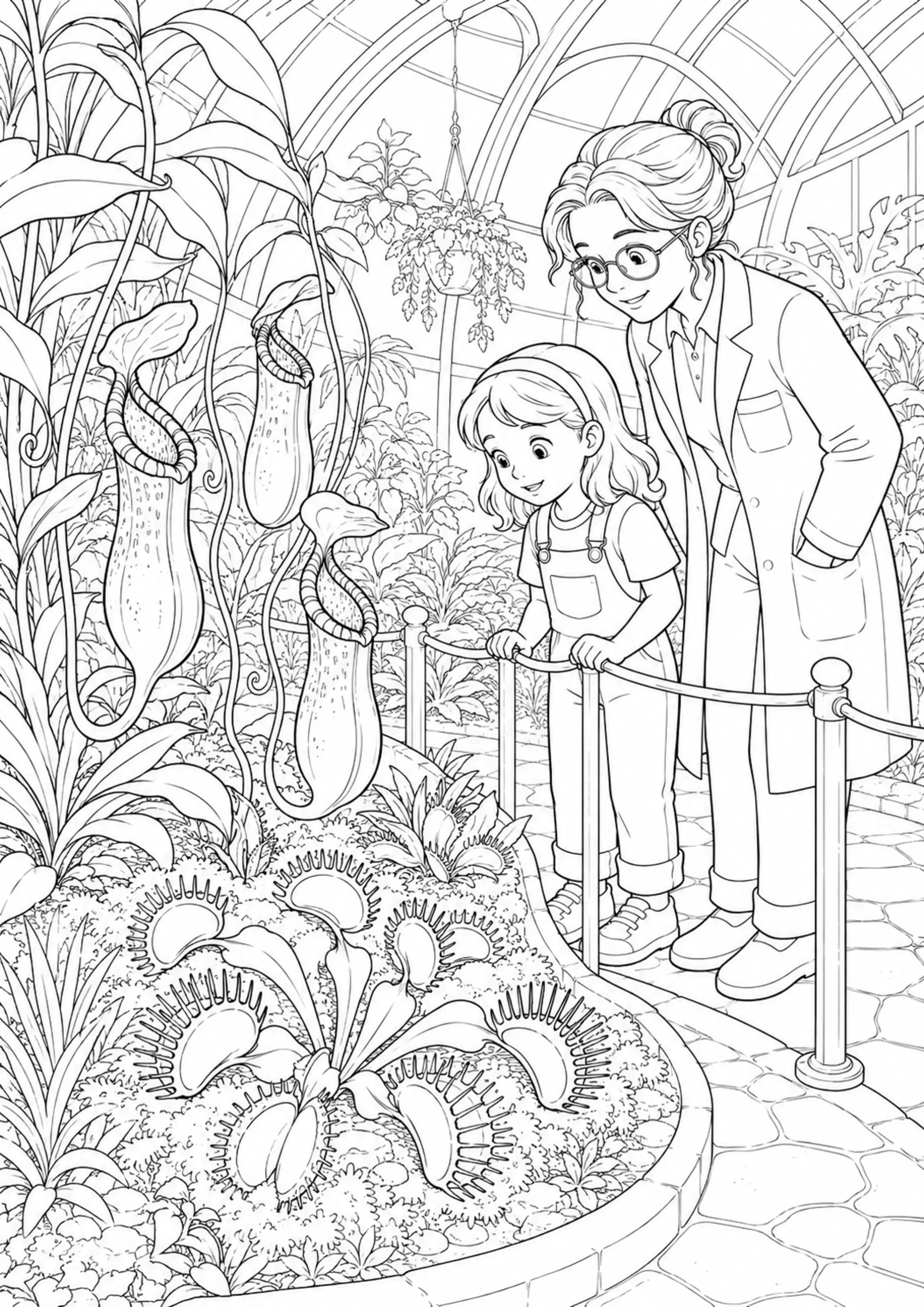 Coloriage Serre botanique à imprimer – dessin n°3