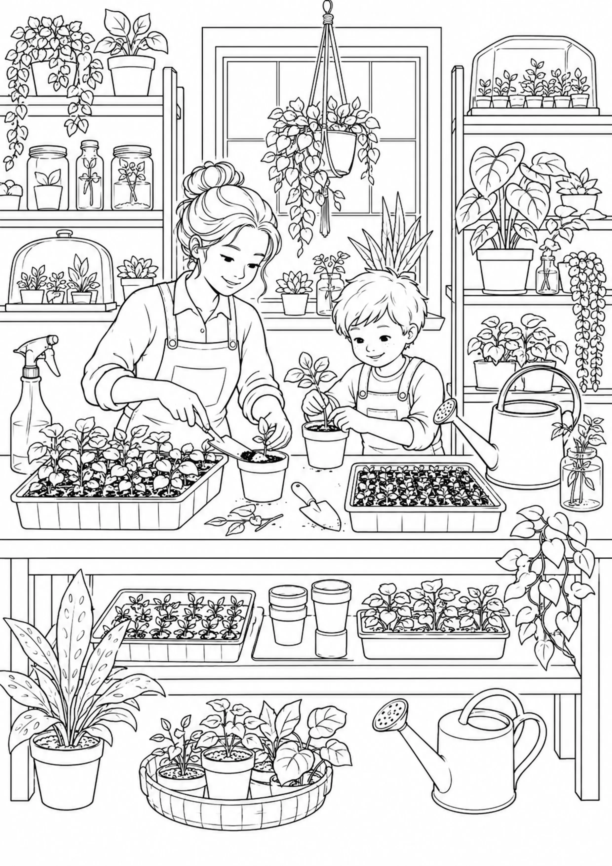 Coloriage Serre botanique à imprimer – dessin n°8