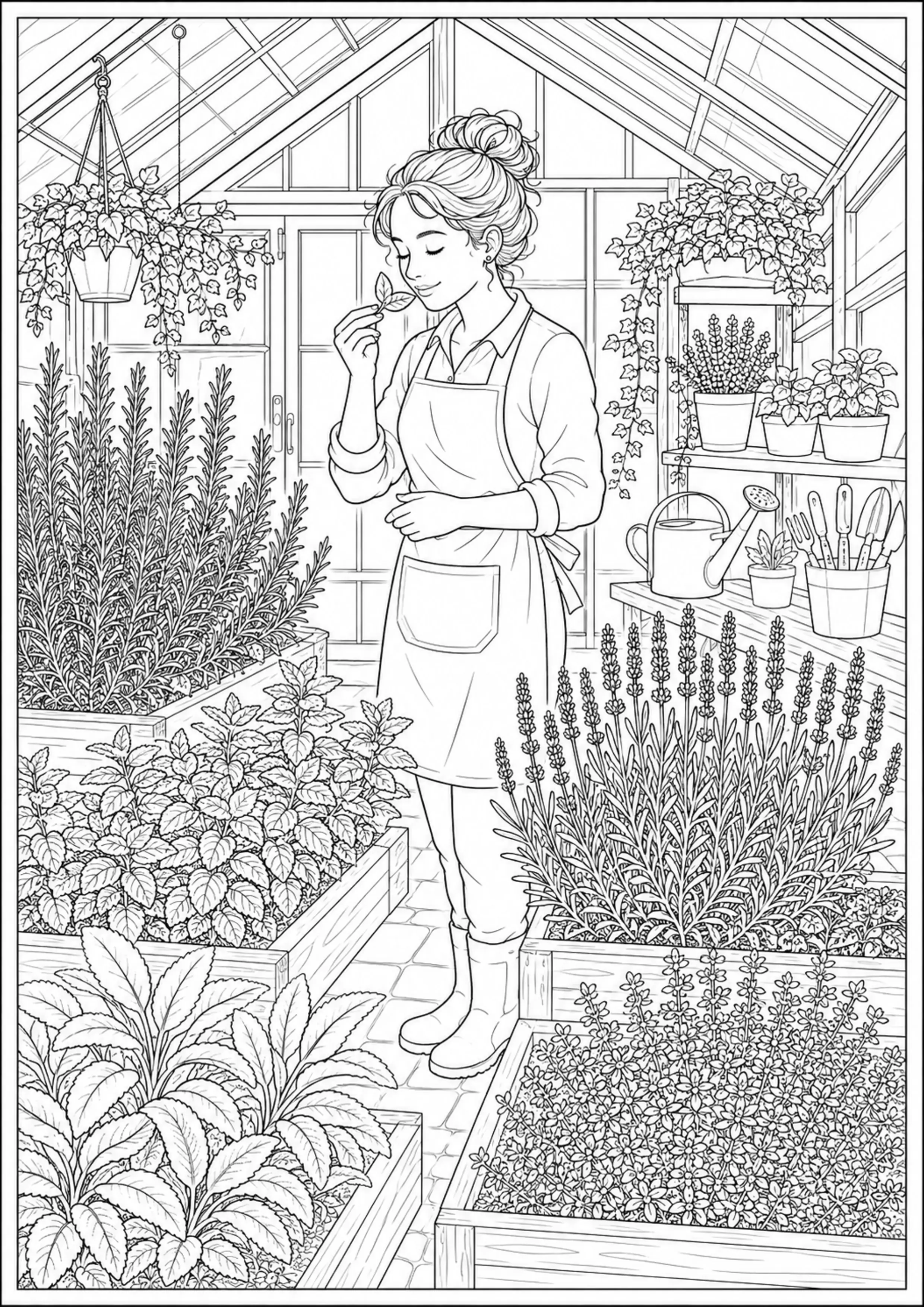 Coloriage Serre botanique à imprimer – dessin n°13