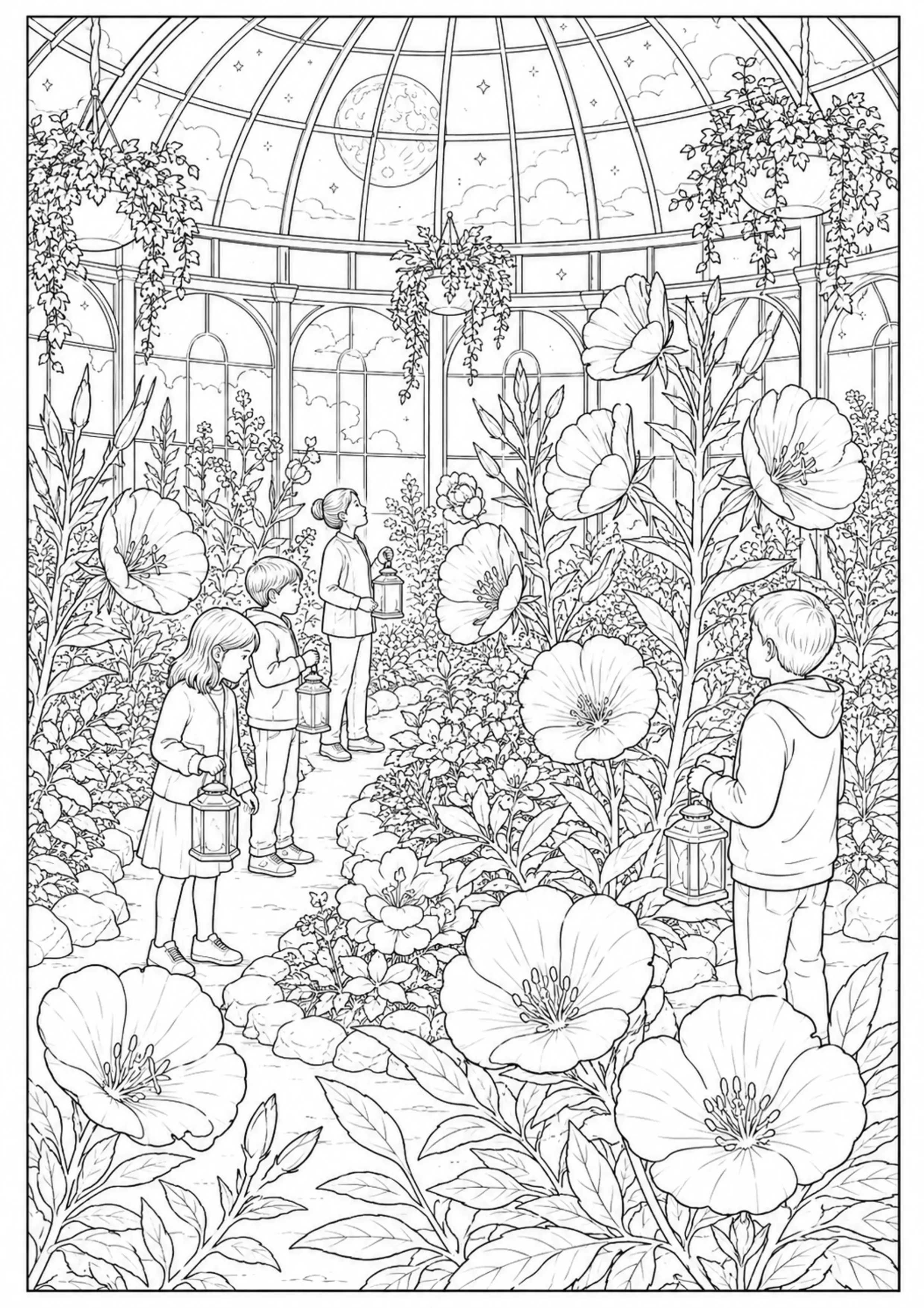 Coloriage Serre botanique à imprimer – dessin n°15