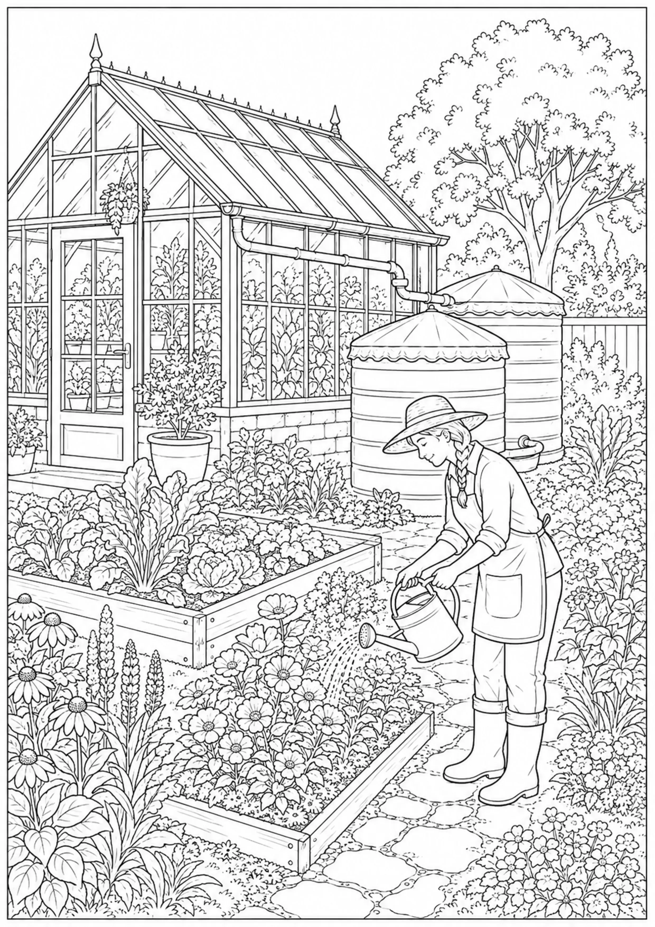 Coloriage Serre botanique à imprimer – dessin n°16