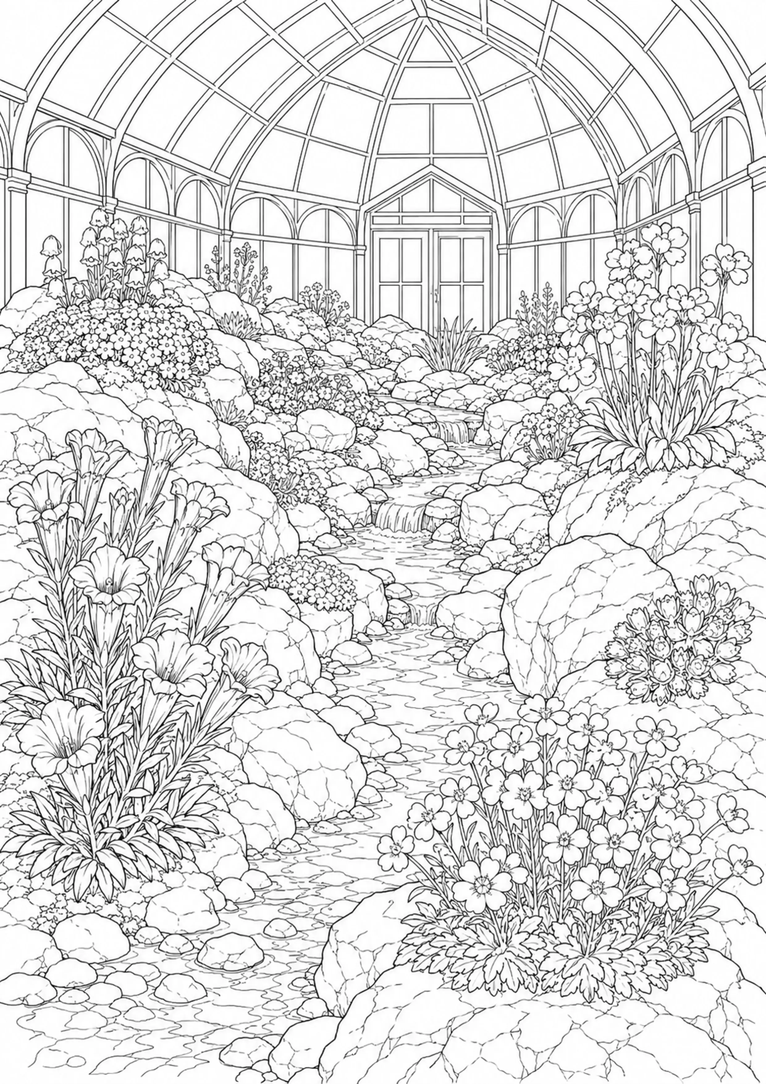 Coloriage Serre botanique à imprimer – dessin n°17