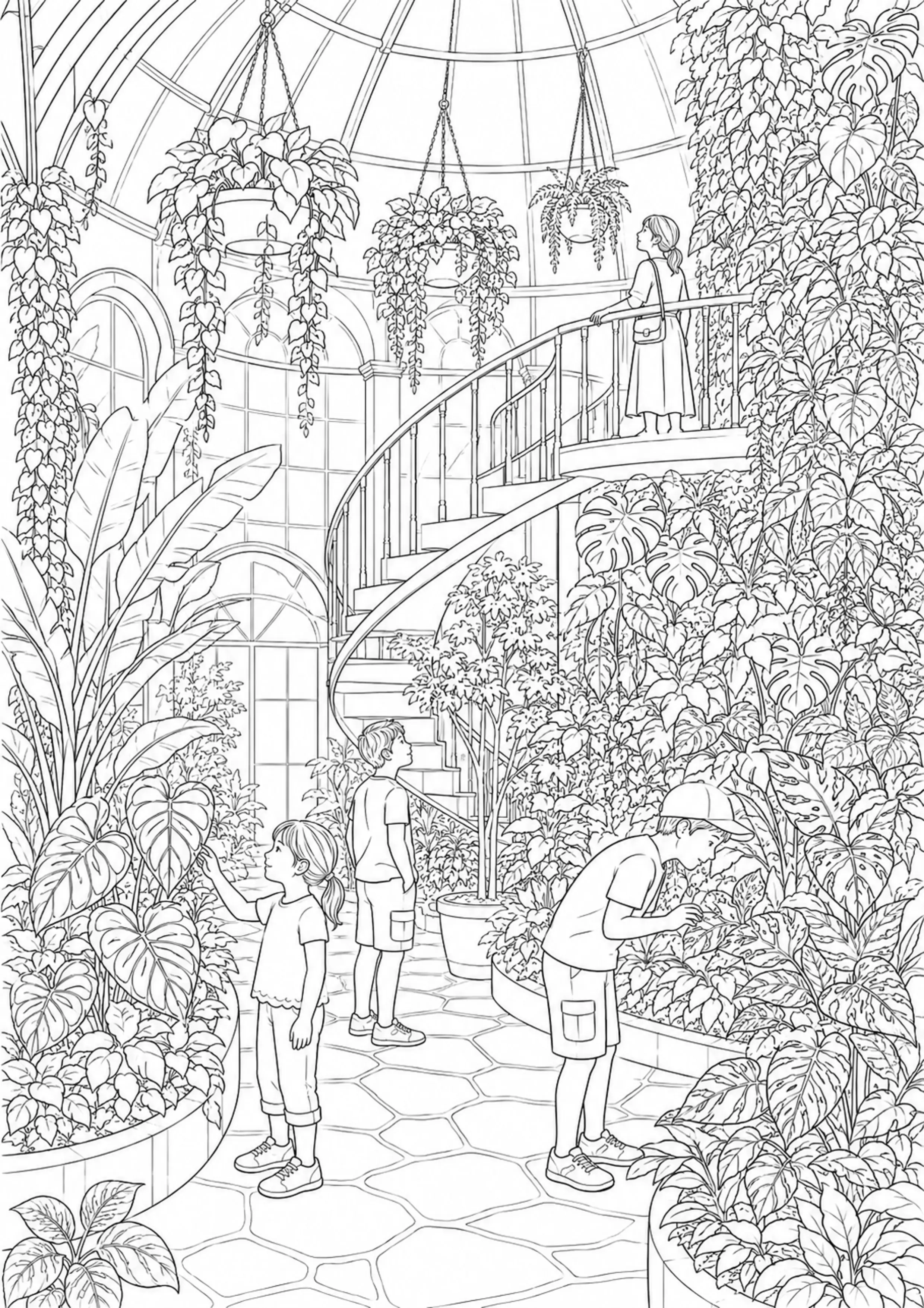 Coloriage Serre botanique à imprimer – dessin n°18