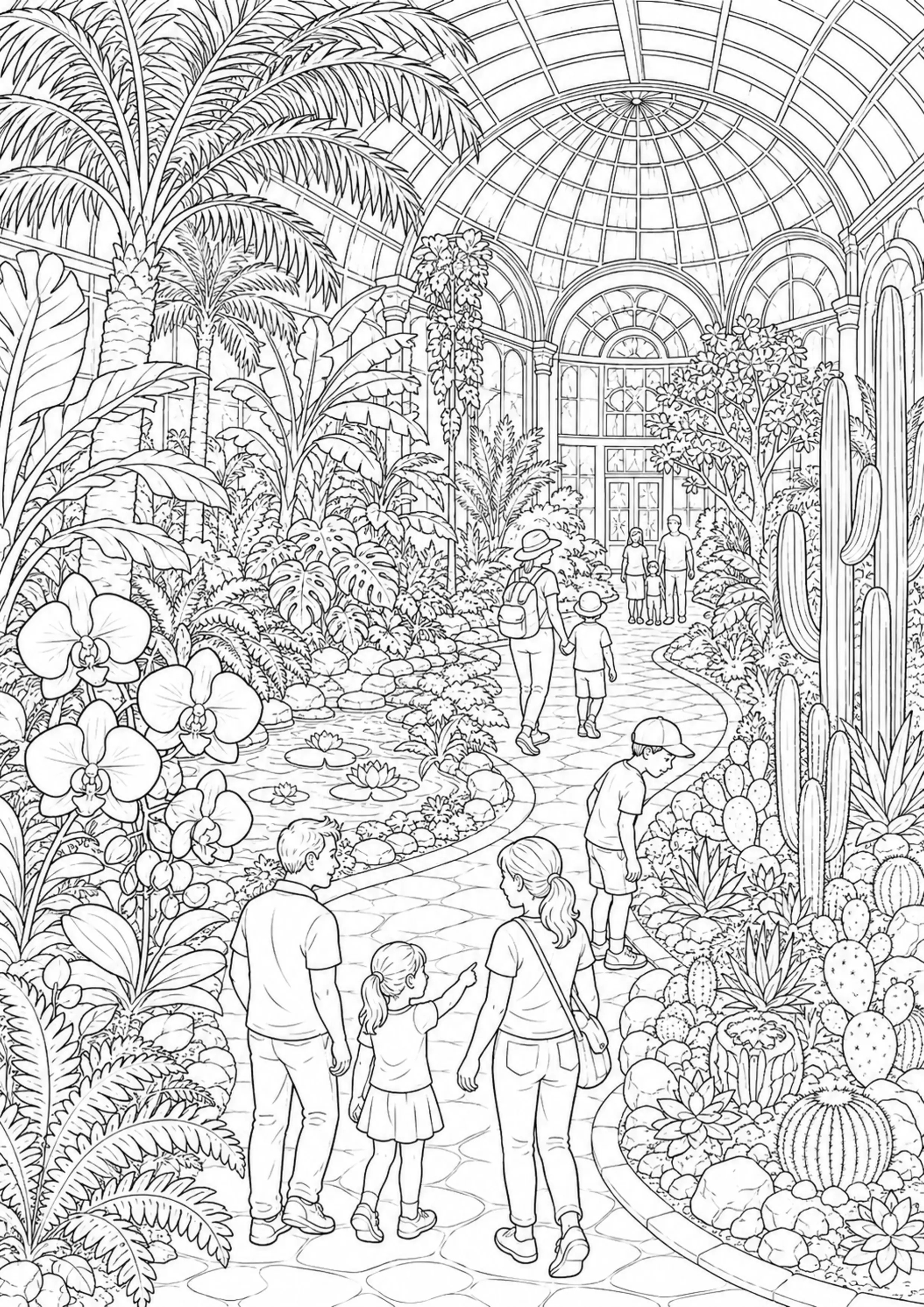 Coloriage Serre botanique à imprimer – dessin n°20