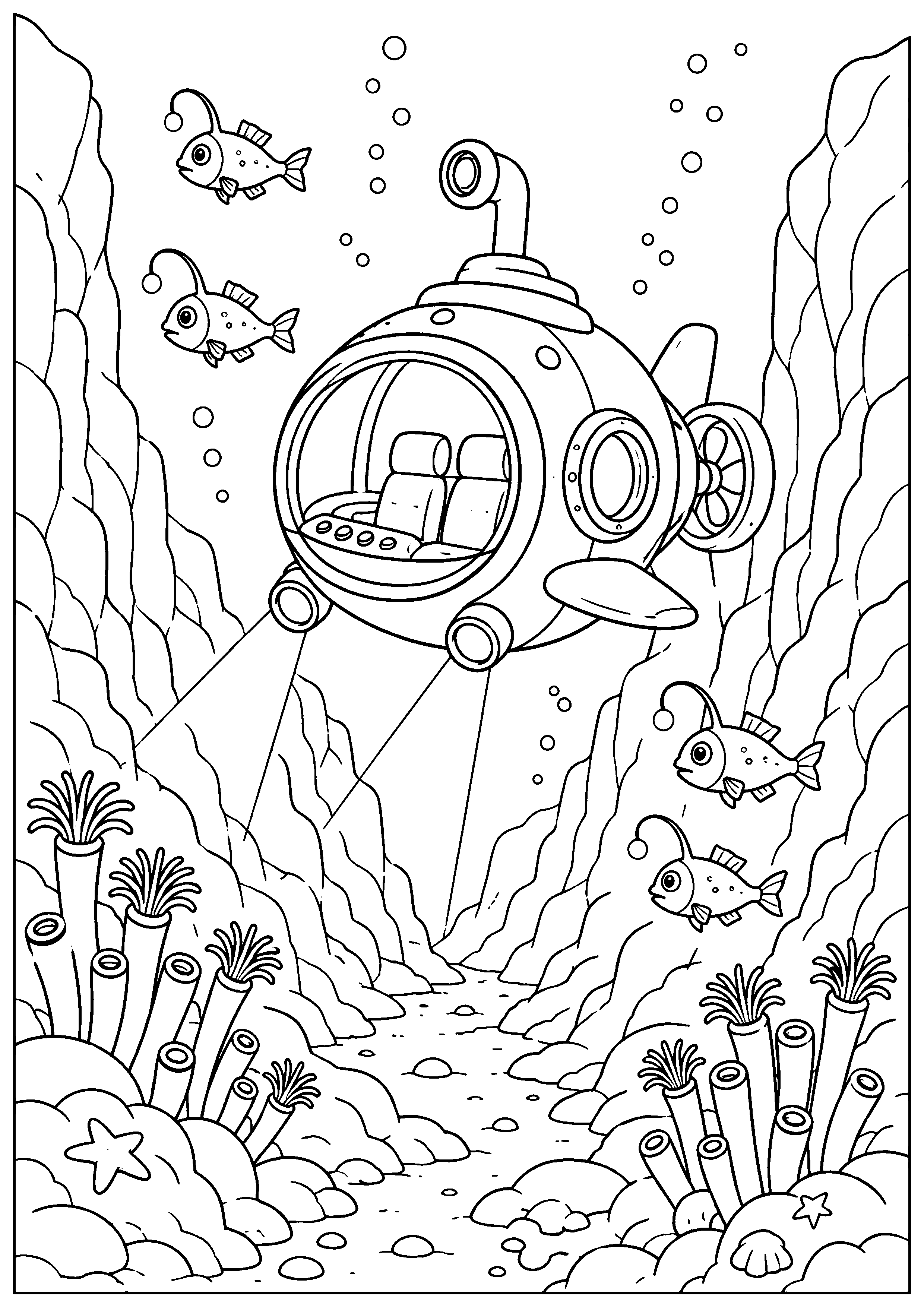 Coloriage sous-marin à imprimer – dessin n°2