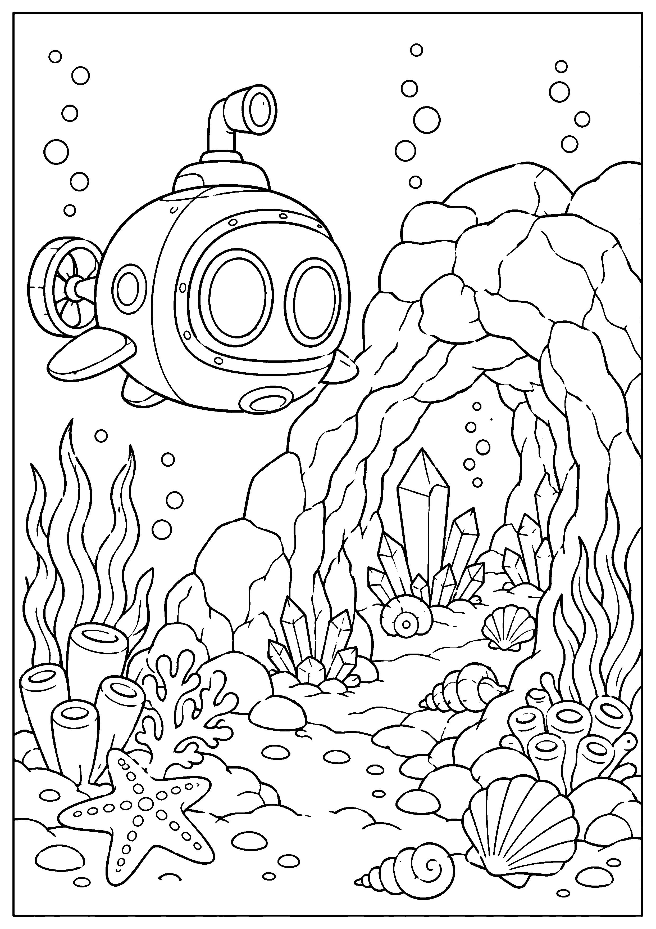 Coloriage sous-marin à imprimer – dessin n°4