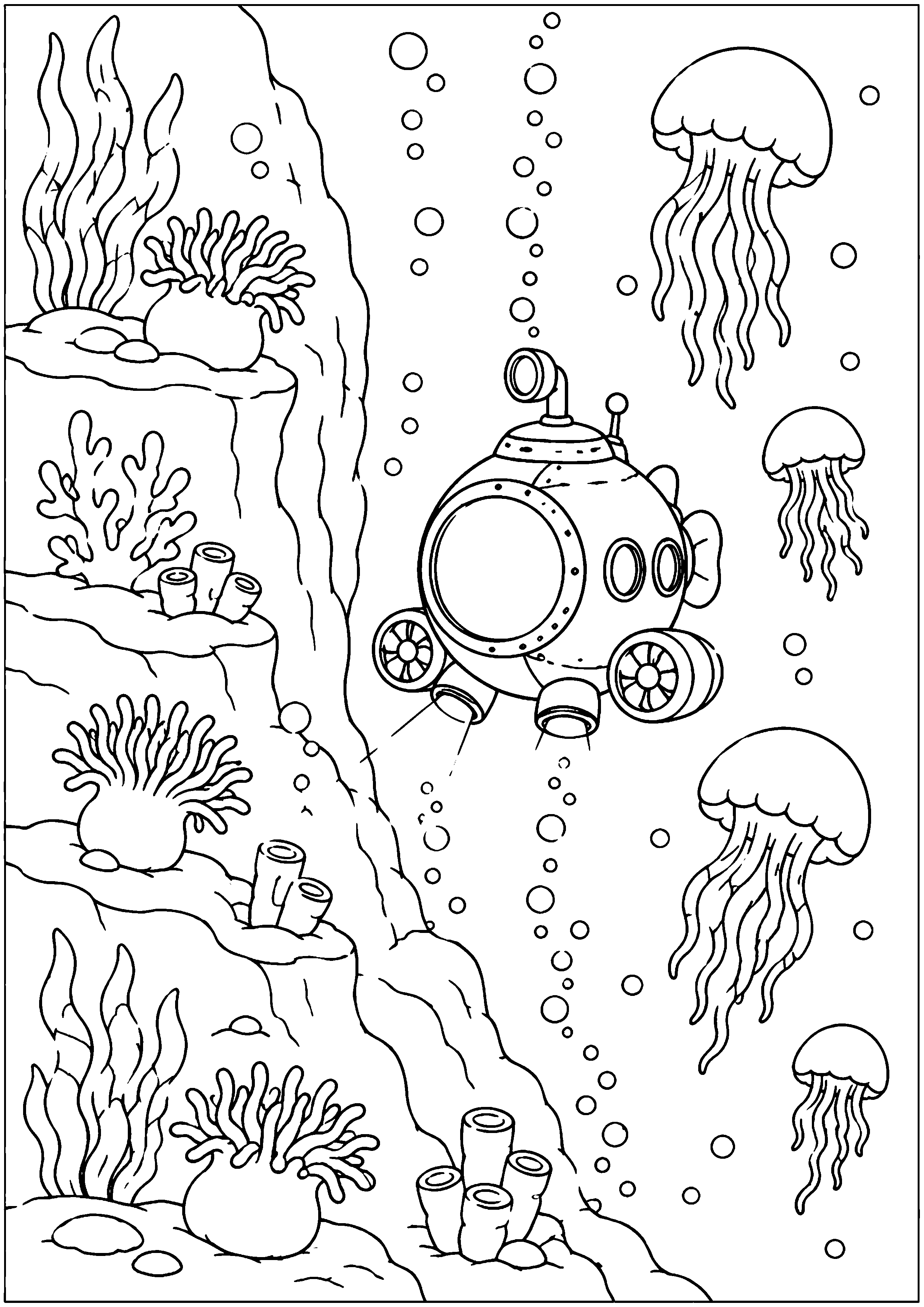 Coloriage sous-marin à imprimer – dessin n°7