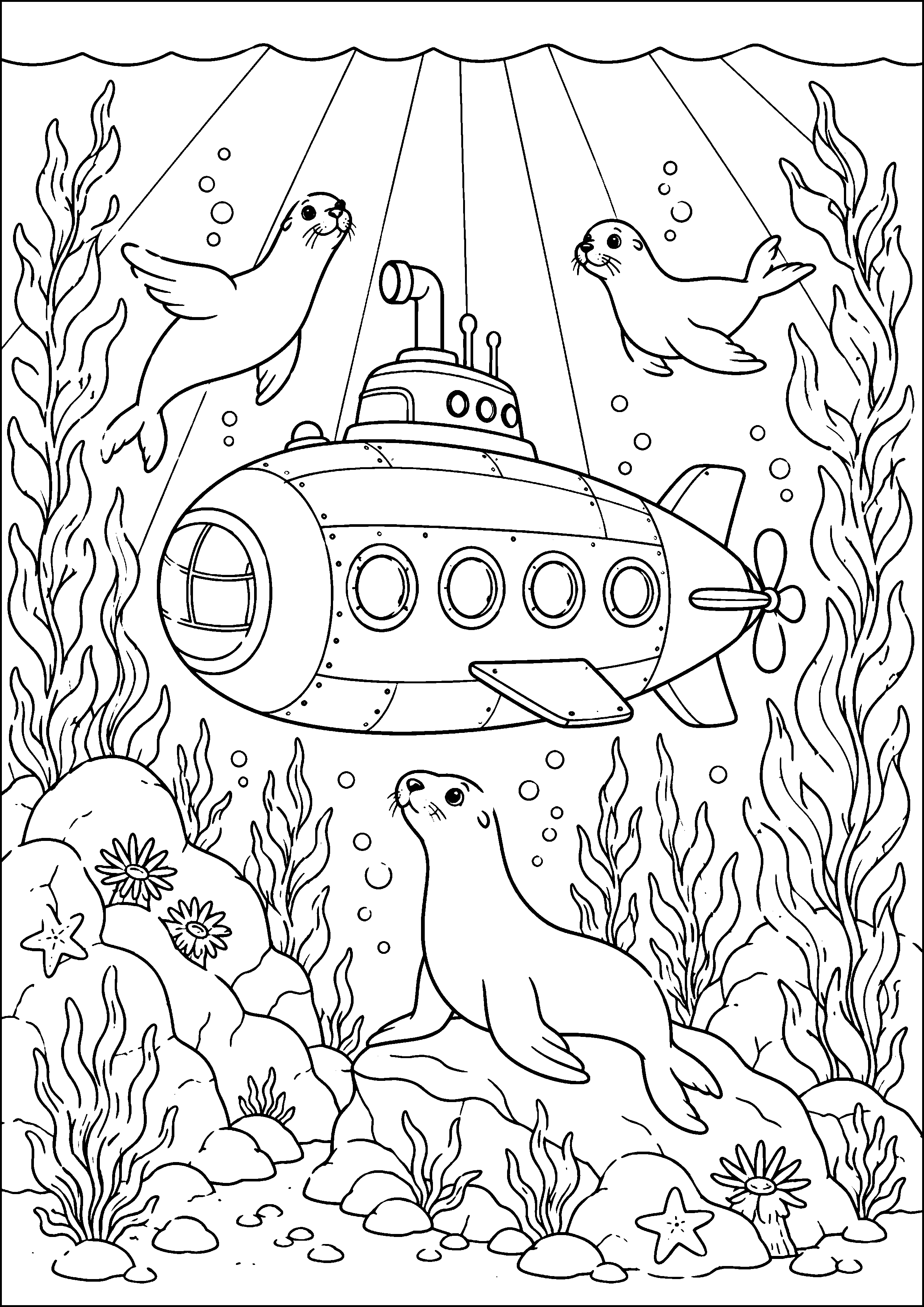 Coloriage sous-marin à imprimer – dessin n°8