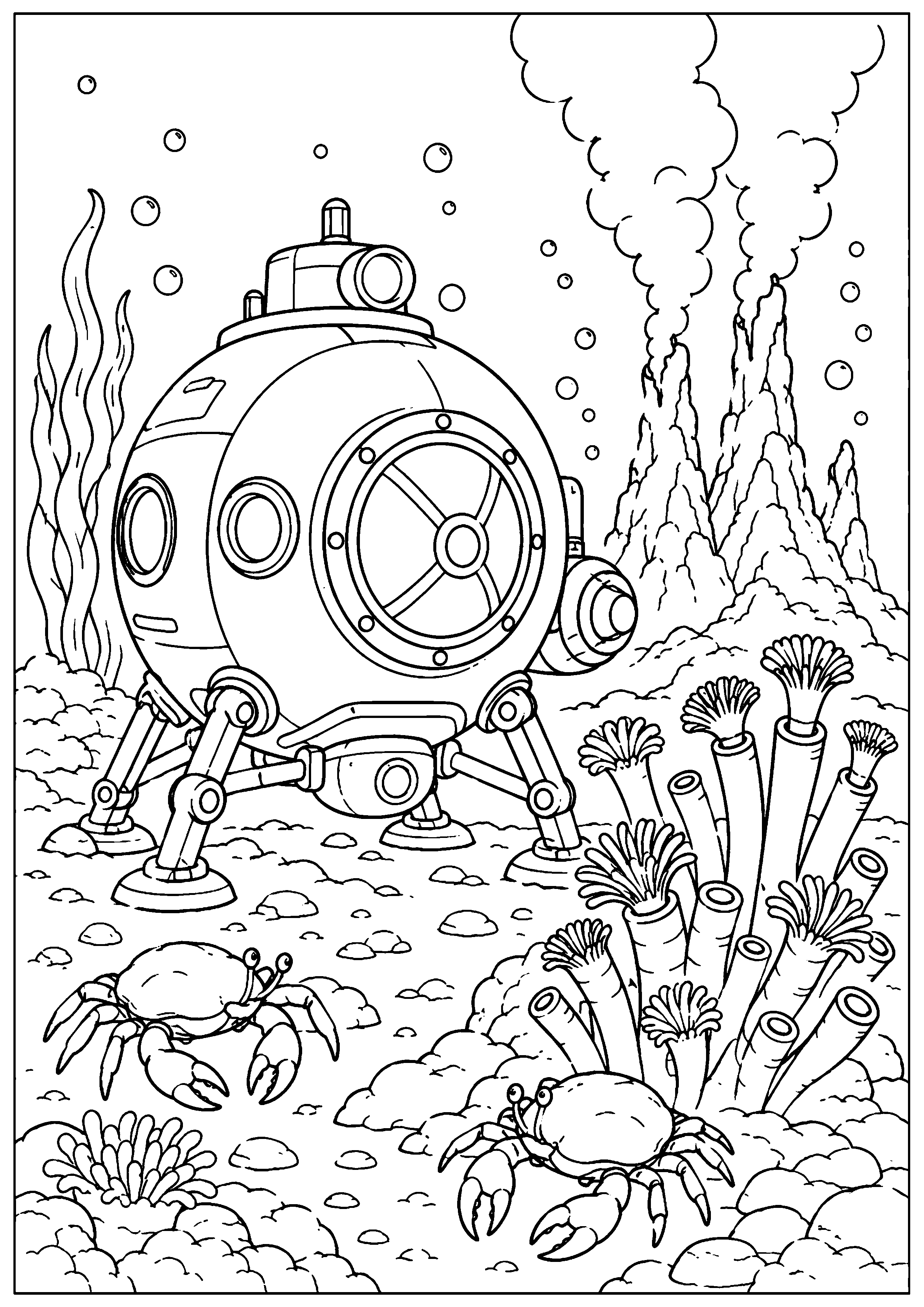 Coloriage sous-marin à imprimer – dessin n°9