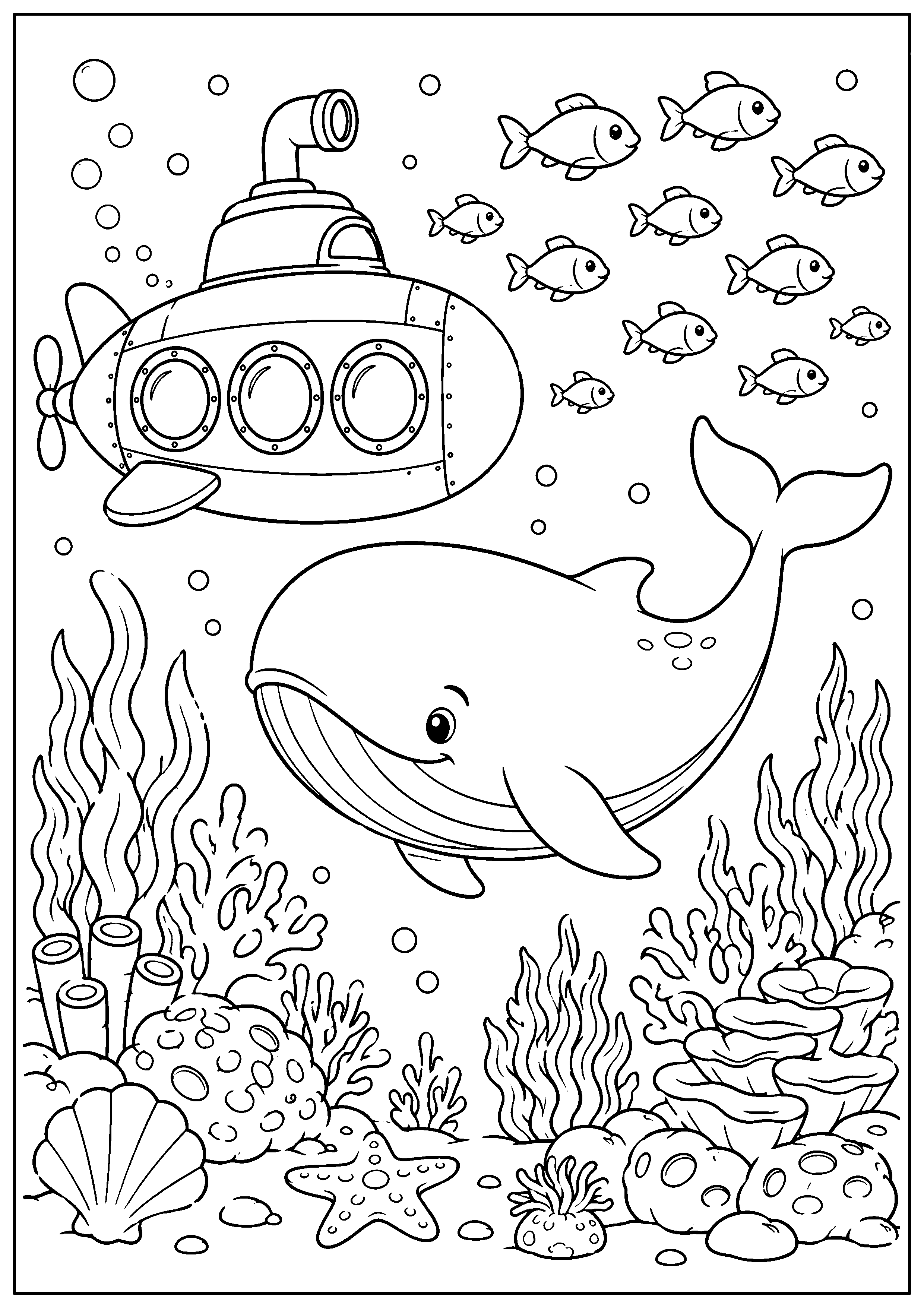 Coloriage sous-marin à imprimer – dessin n°10